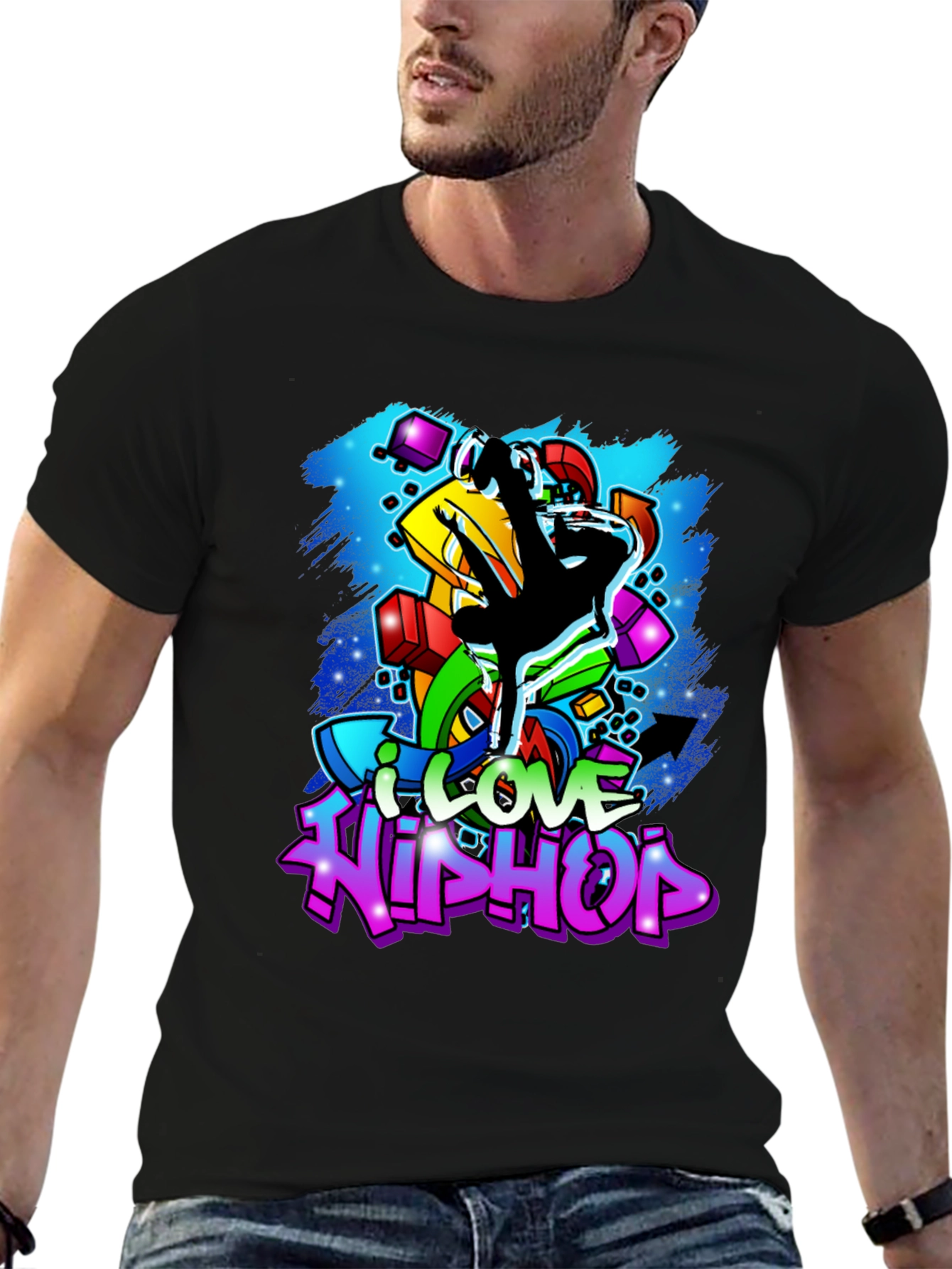 I Love Hip Hop T-Shirt - Graffiti Art Tee