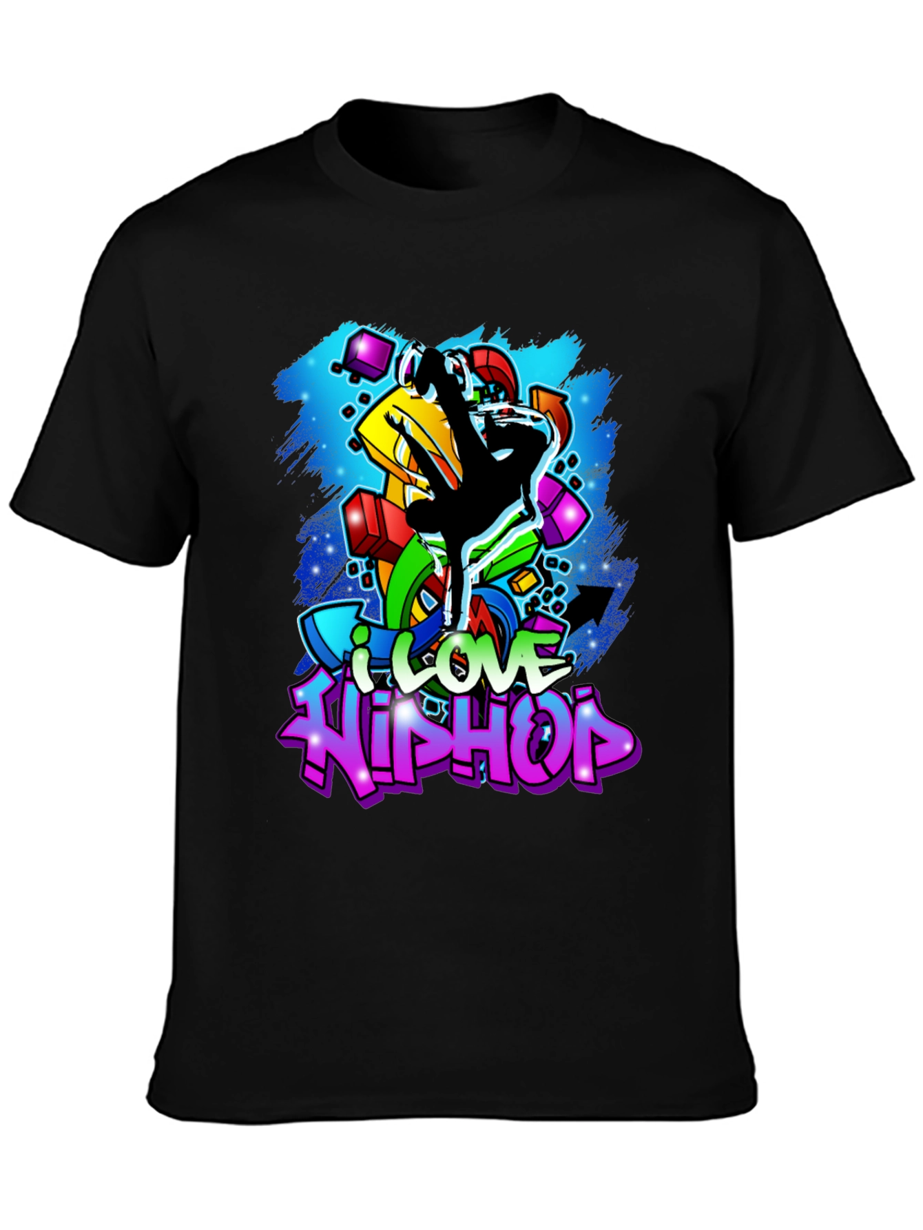 I Love Hip Hop T-Shirt - Graffiti Art Tee
