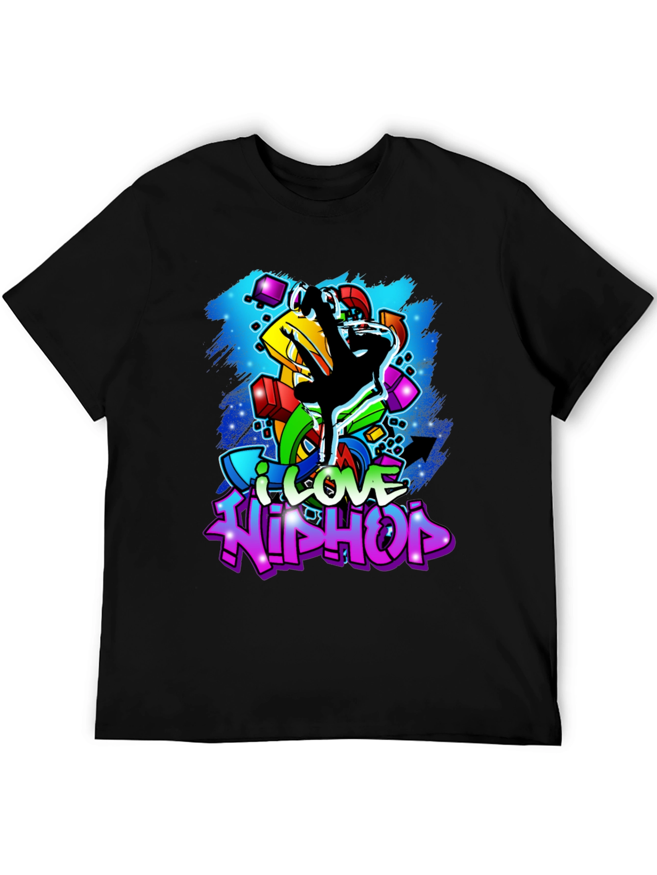 I Love Hip Hop T-Shirt - Graffiti Art Tee