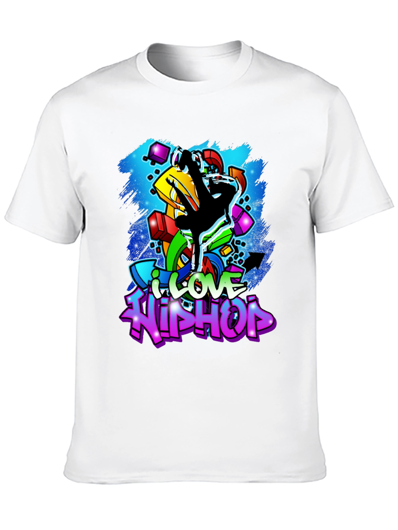 I Love Hip Hop T-Shirt - Graffiti Art Tee