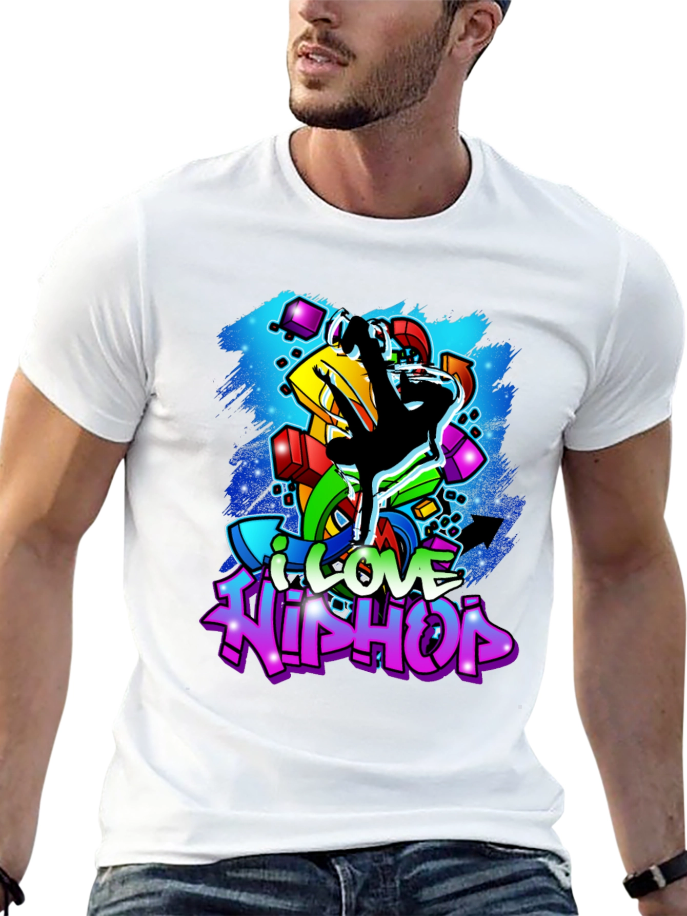 I Love Hip Hop T-Shirt - Graffiti Art Tee