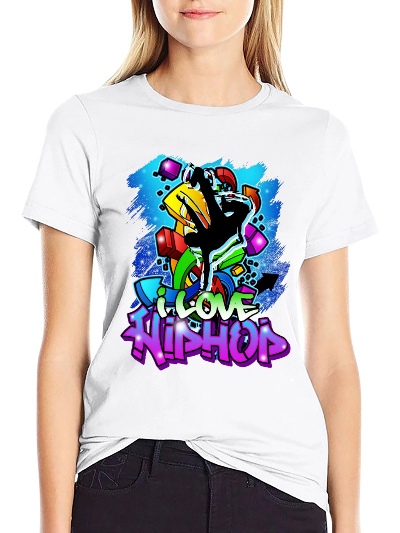 I Love Hip Hop T-Shirt - Graffiti Art Tee