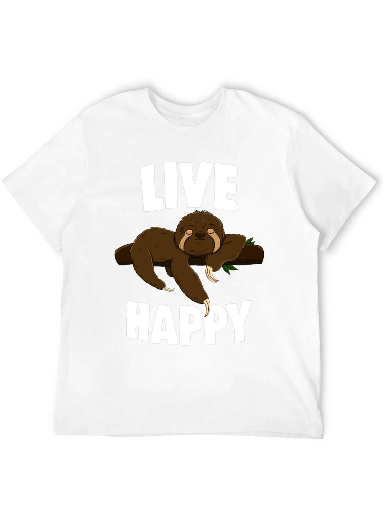 Live Happy Sloth Graphic Tee