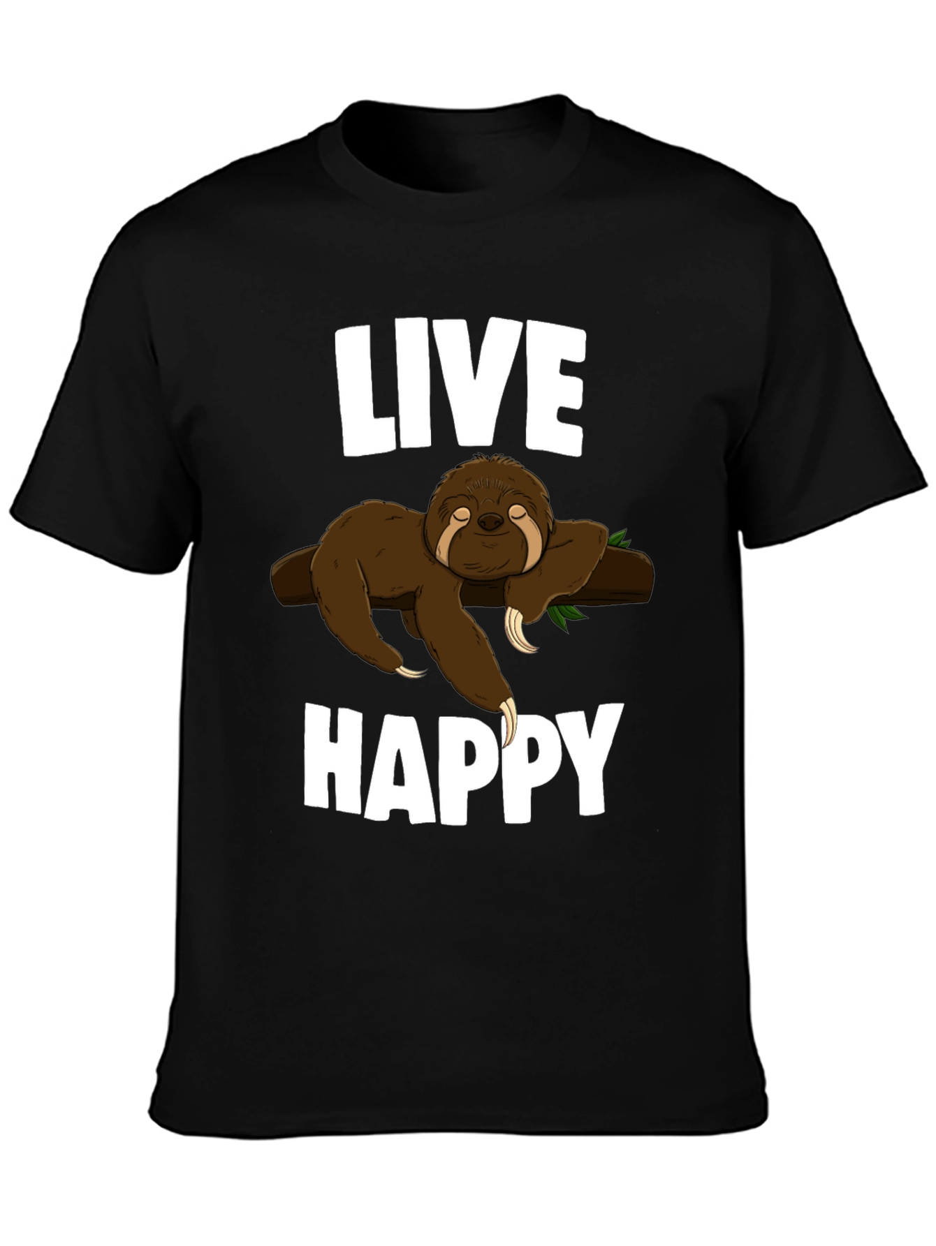 Live Happy Sloth Graphic Tee