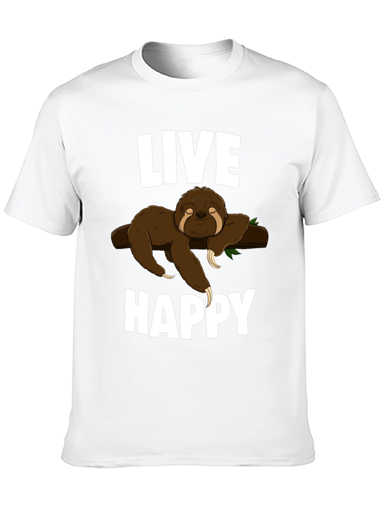 Live Happy Sloth Graphic Tee
