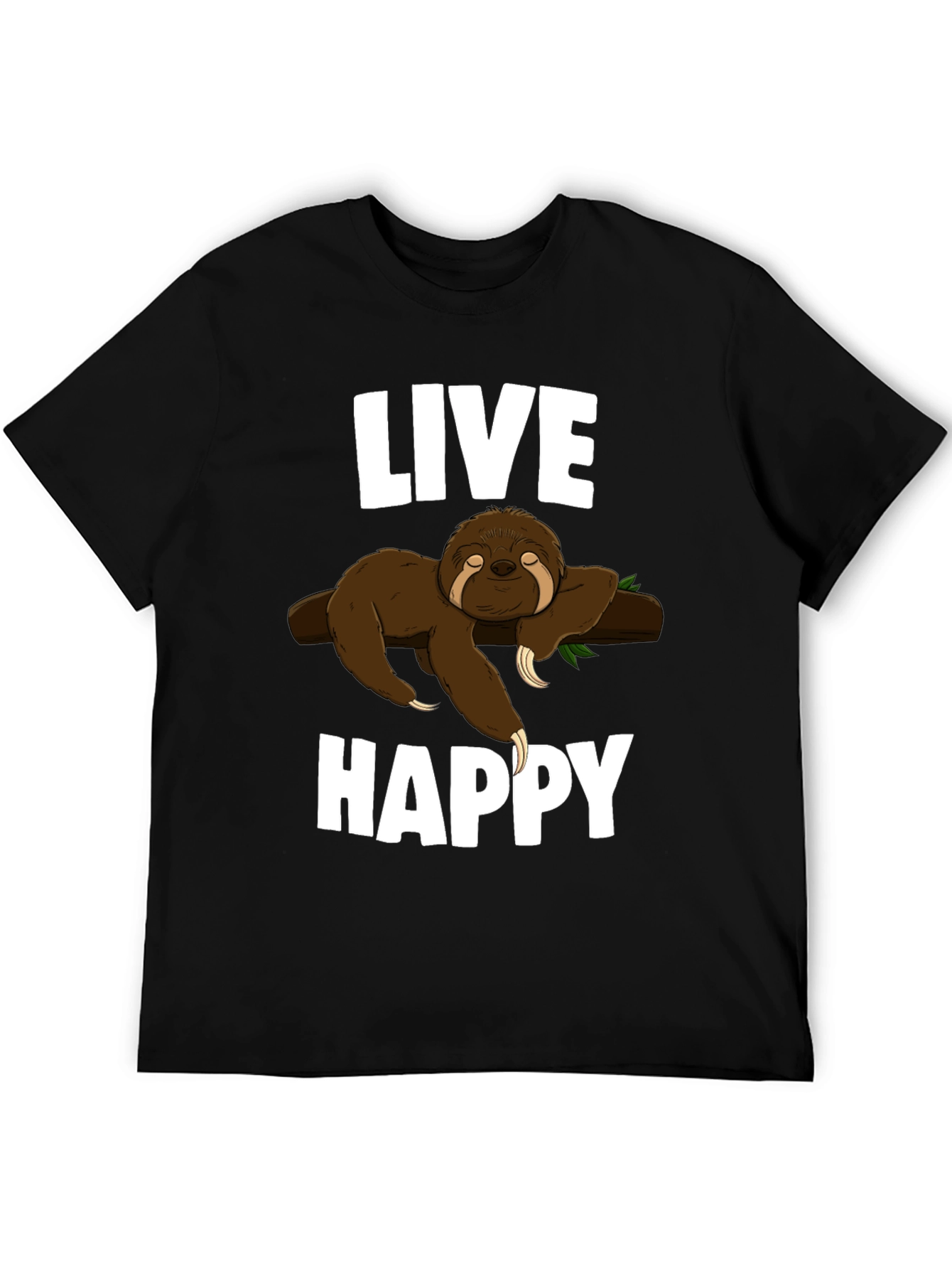 Live Happy Sloth Graphic Tee