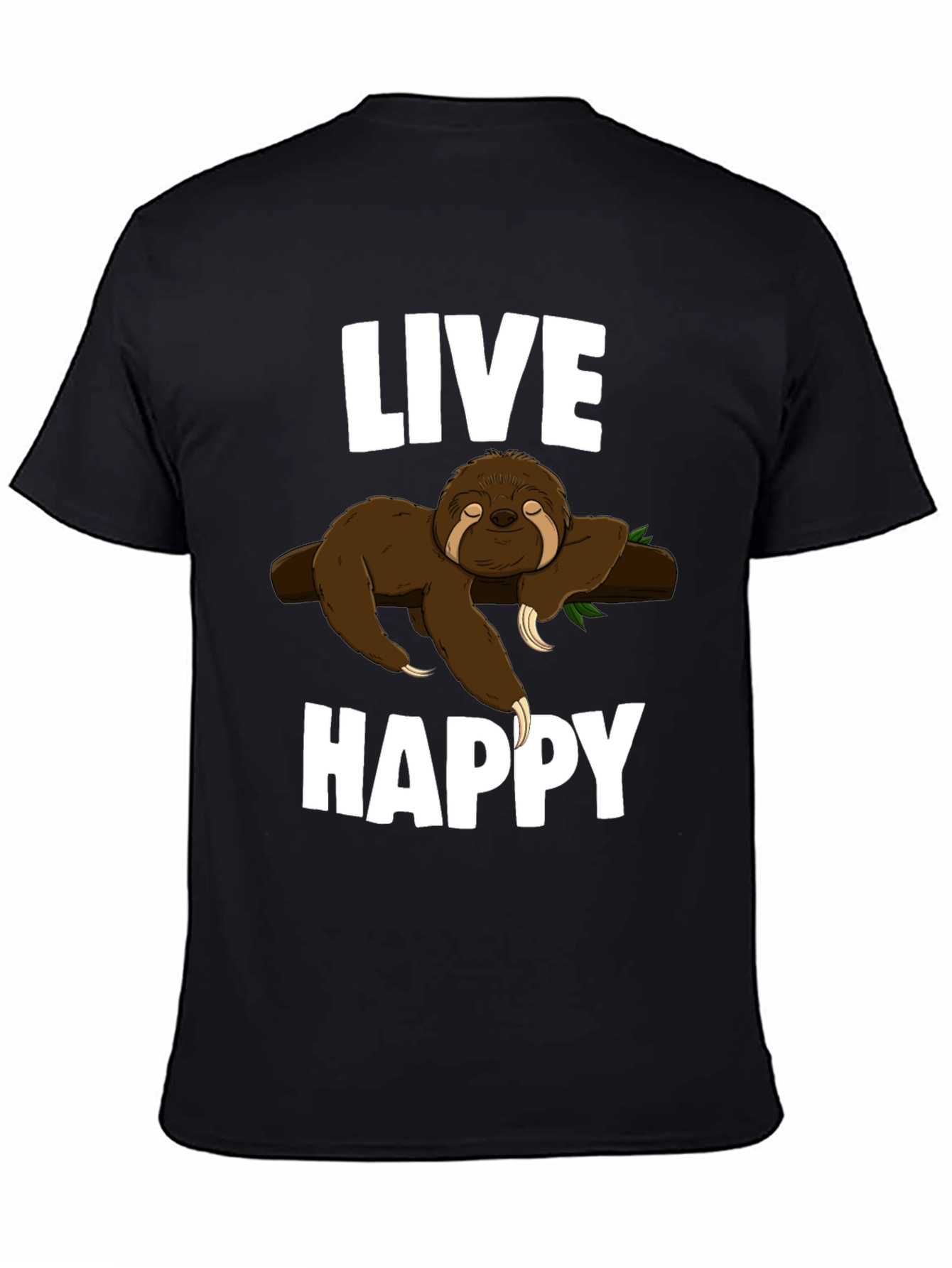 Live Happy Sloth Graphic Tee