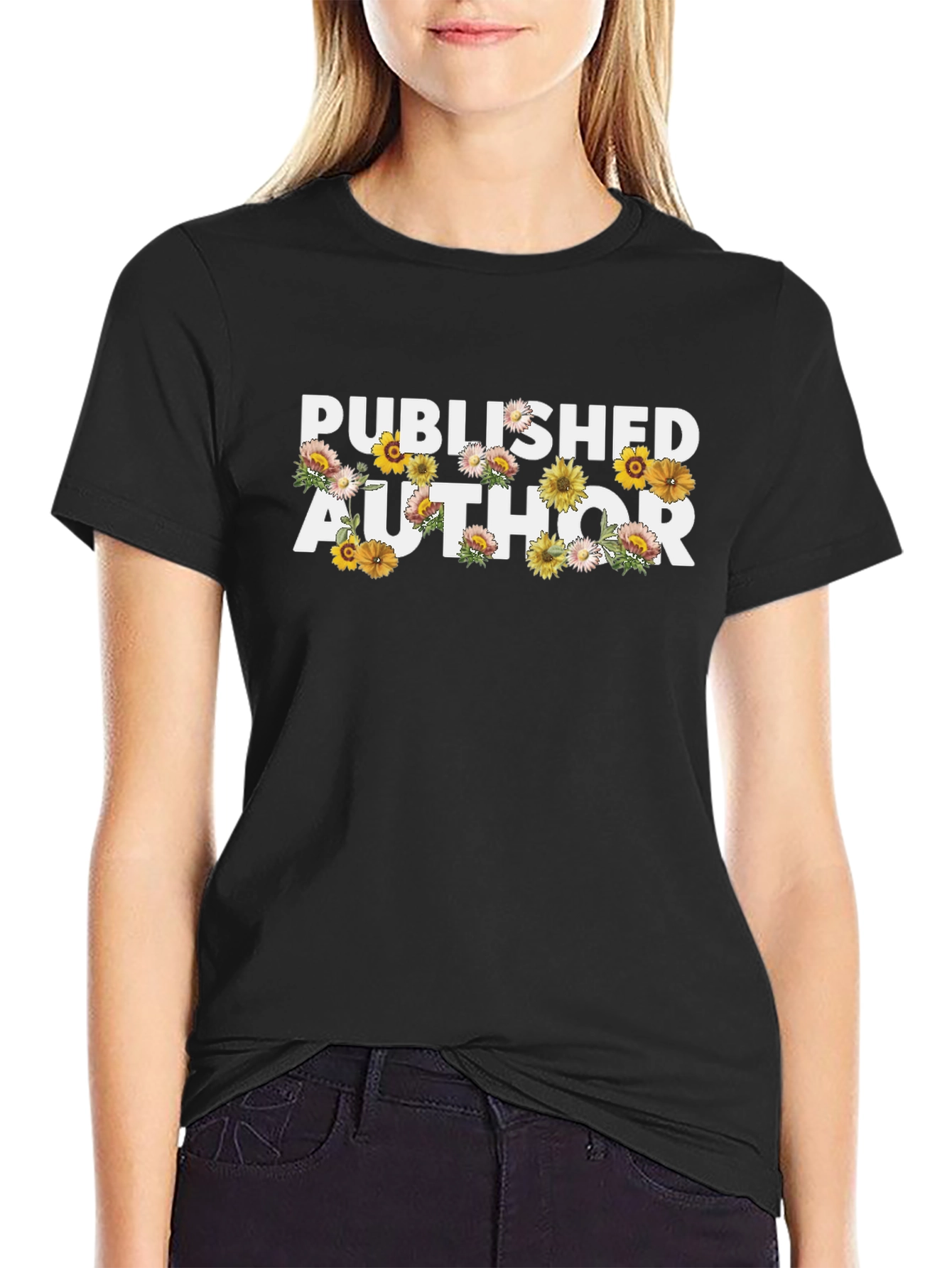 Published Author Floral T-Shirt