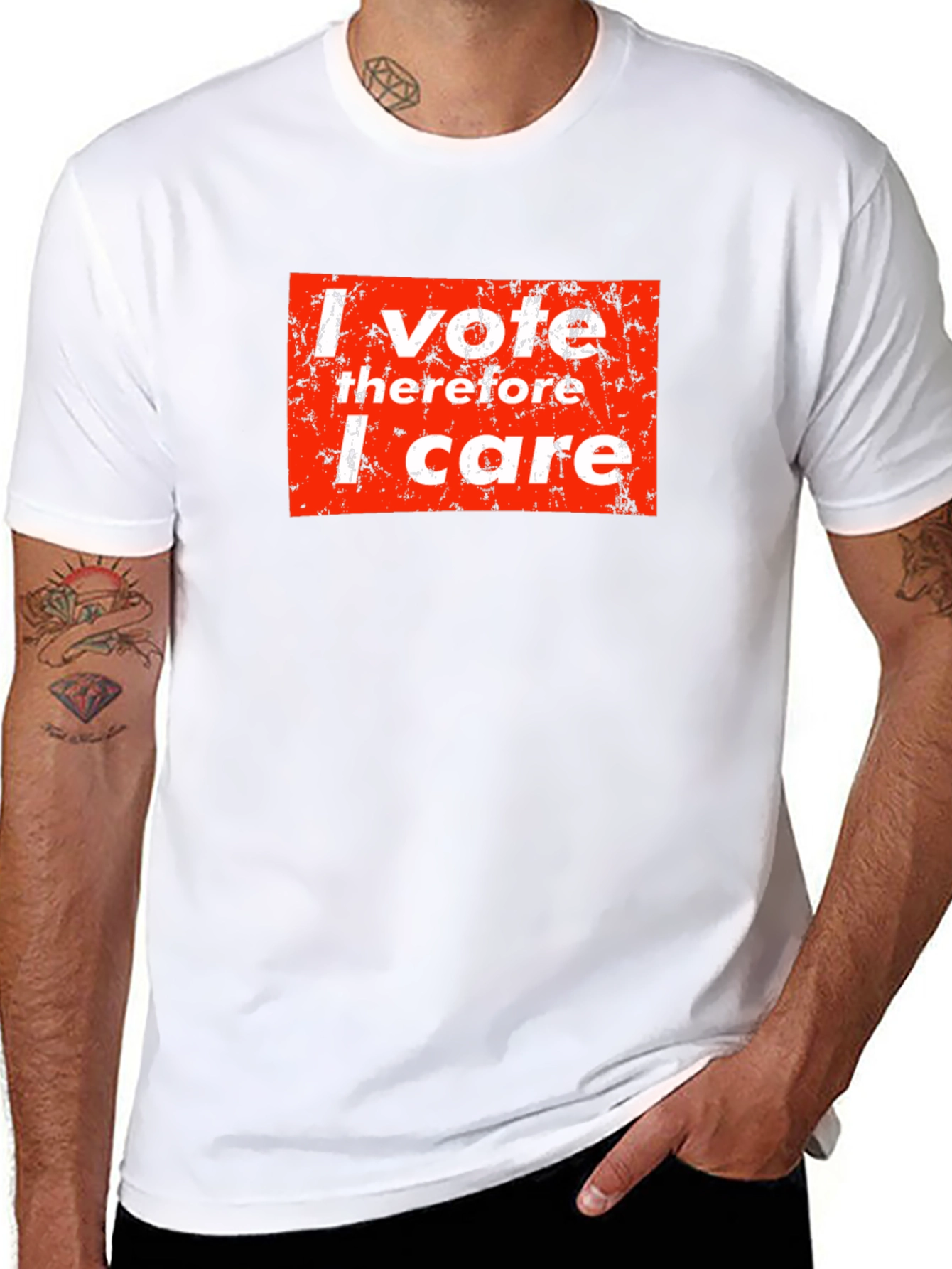I Vote Therefore I Care Graphic Tee