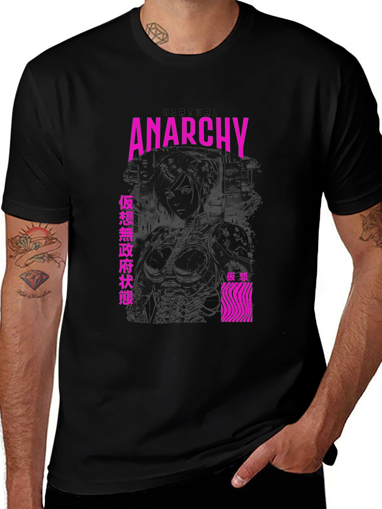 Virtual Anarchy Graphic Tee - Black
