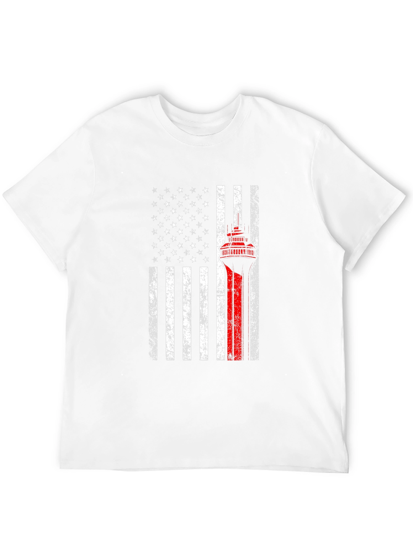 American Flag Firefighter T-Shirt - Thin Red Line