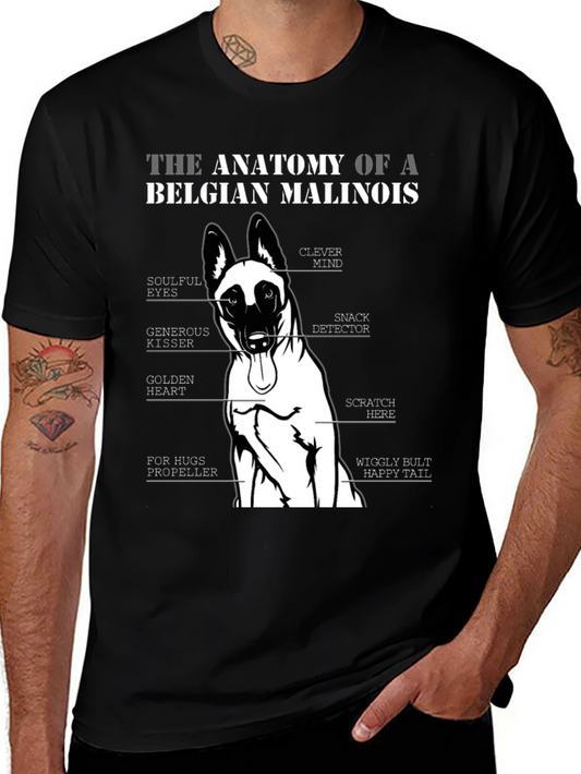 Anatomy of a Belgian Malinois Dog T-Shirt