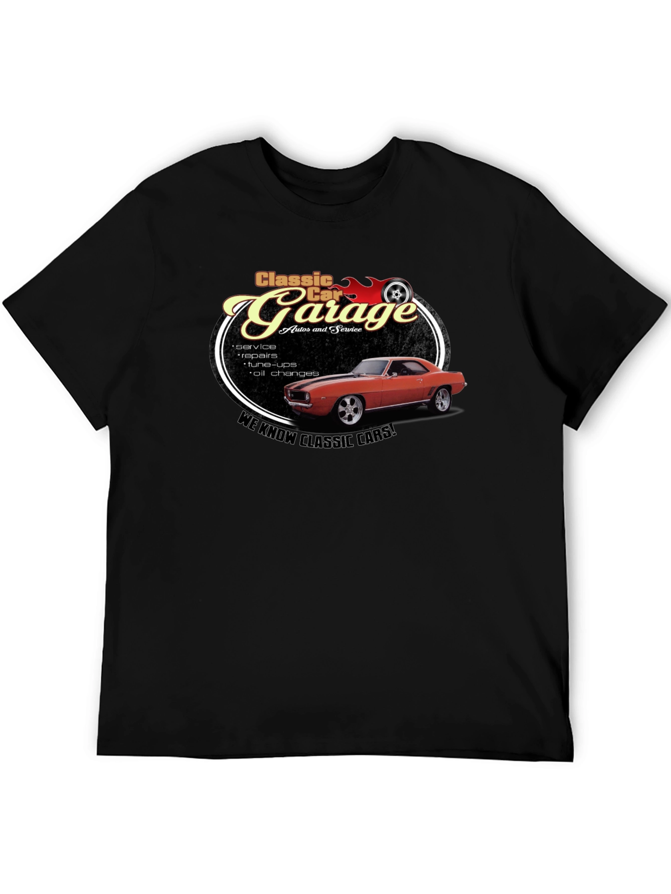Classic Car Garage T-Shirt - Auto Service & Repairs