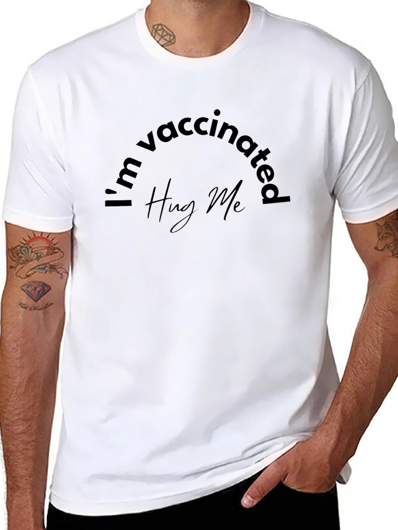 Vaccinated T-Shirt - Hug Me Graphic Tee