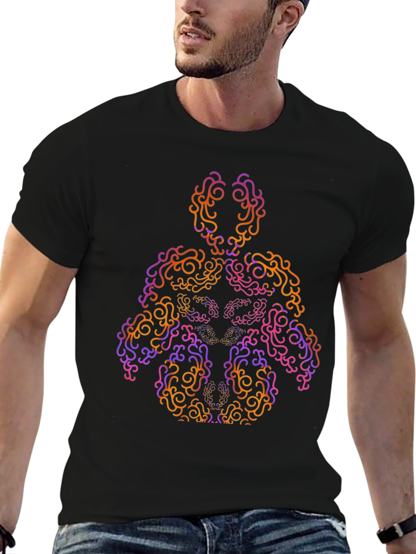 Abstract Human Form Tee - Artistic Graphic T-Shirt