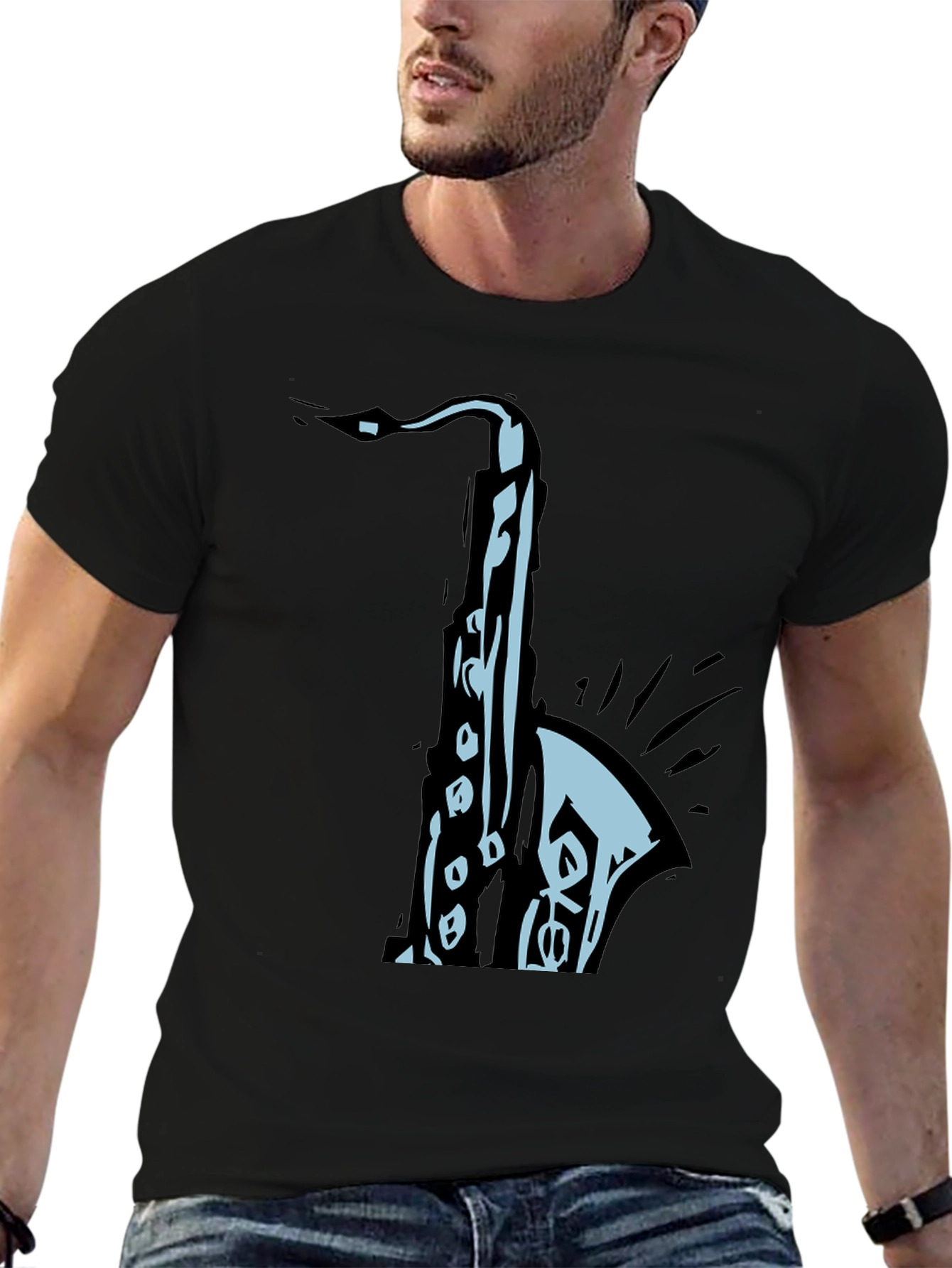 Saxophone Graphic Tee - Cool Musician T-Shirt