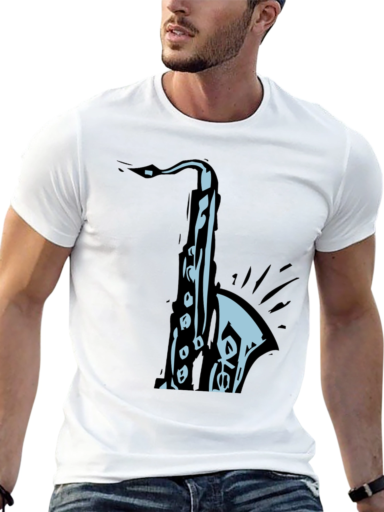Saxophone Graphic Tee - Cool Musician T-Shirt