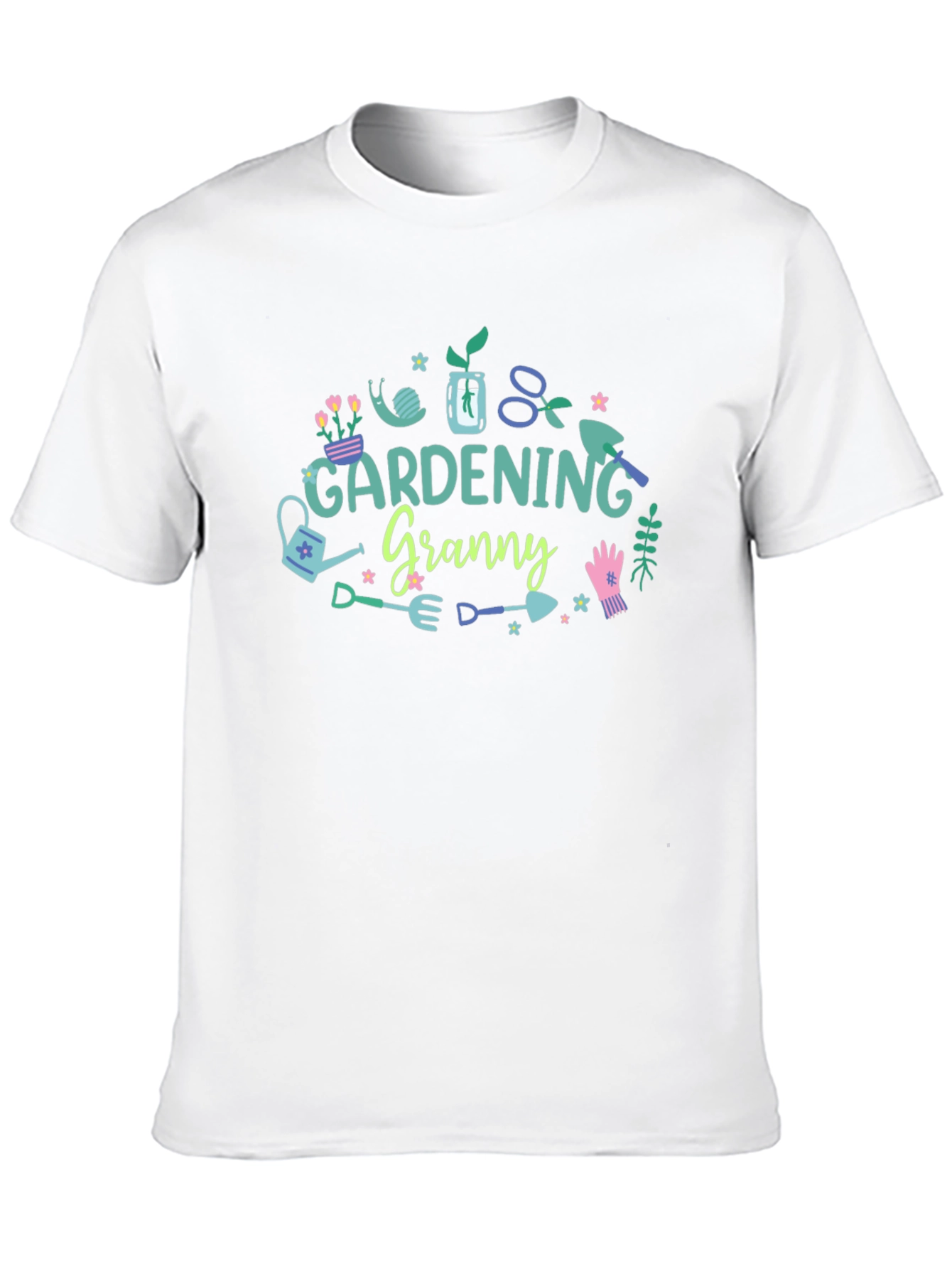 Gardening Granny Black T-Shirt