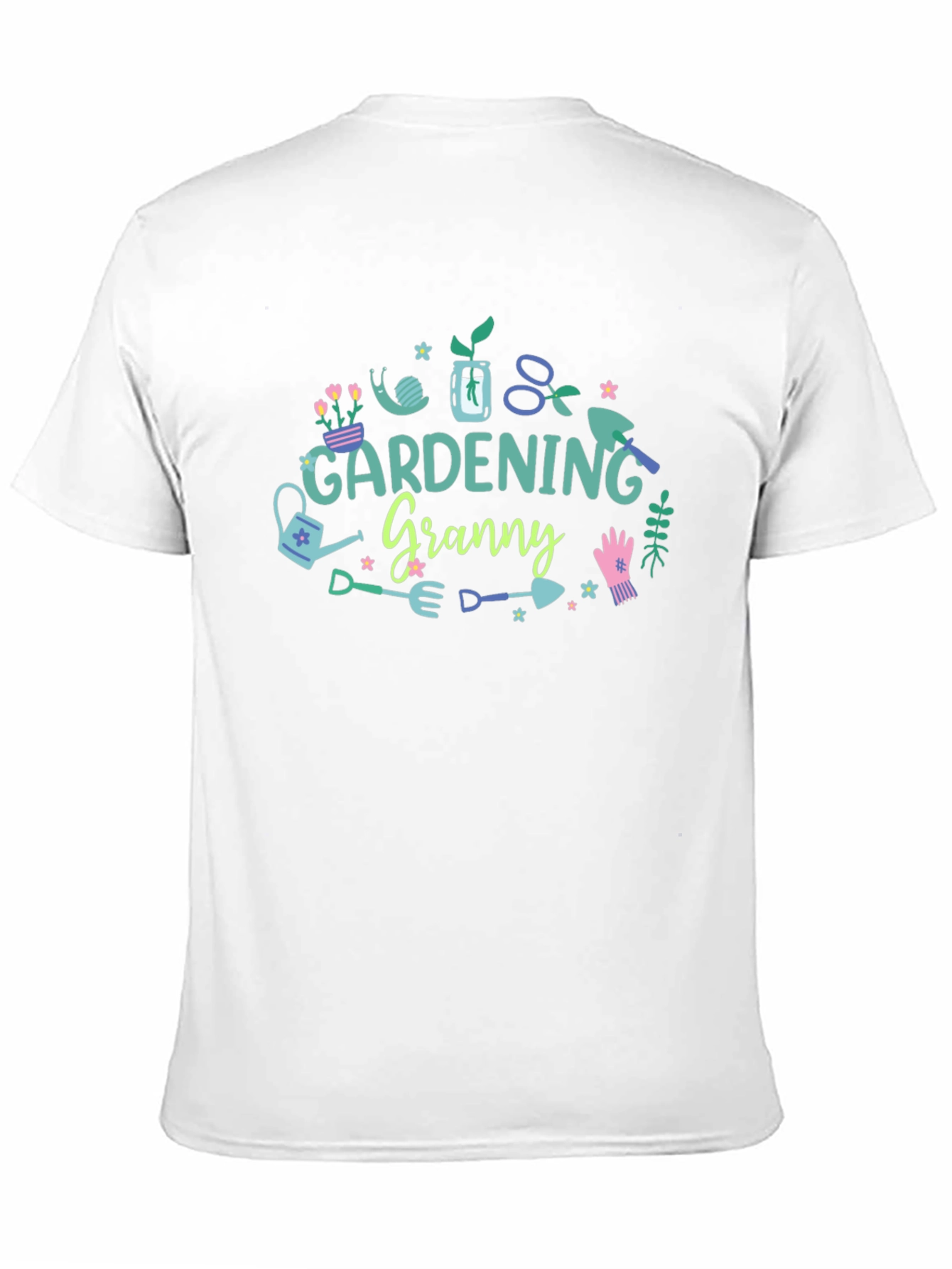 Gardening Granny Black T-Shirt