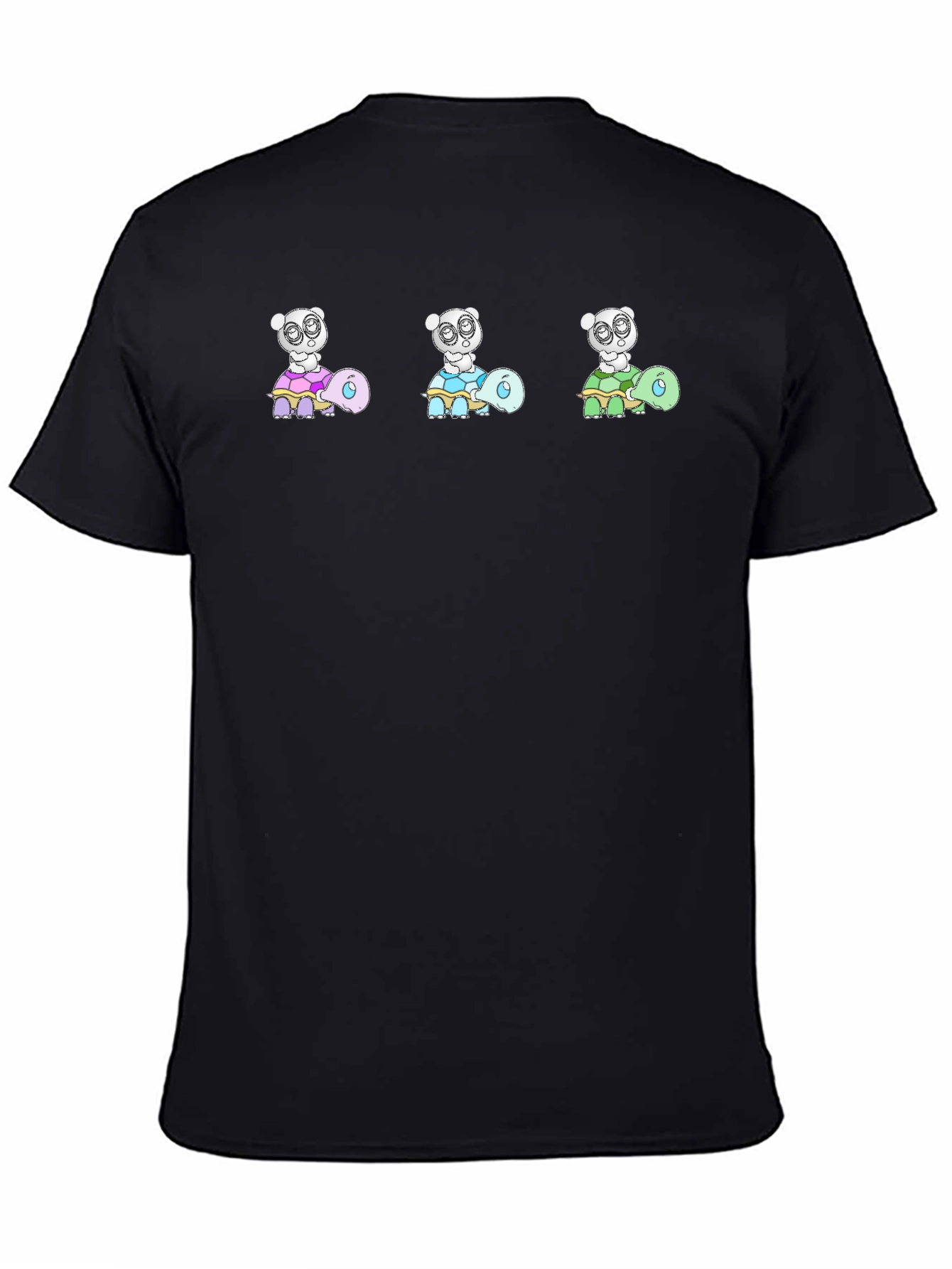 Turtle Panda Black Tee
