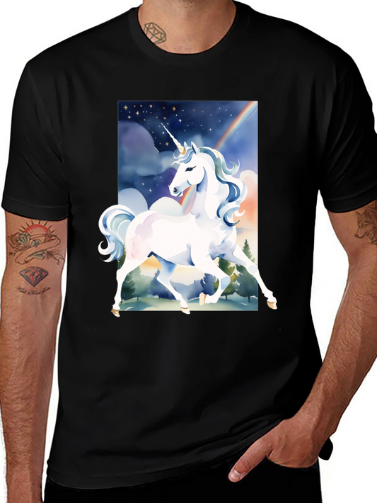 Unicorn Rainbow Graphic Tee - Fantasy T-Shirt