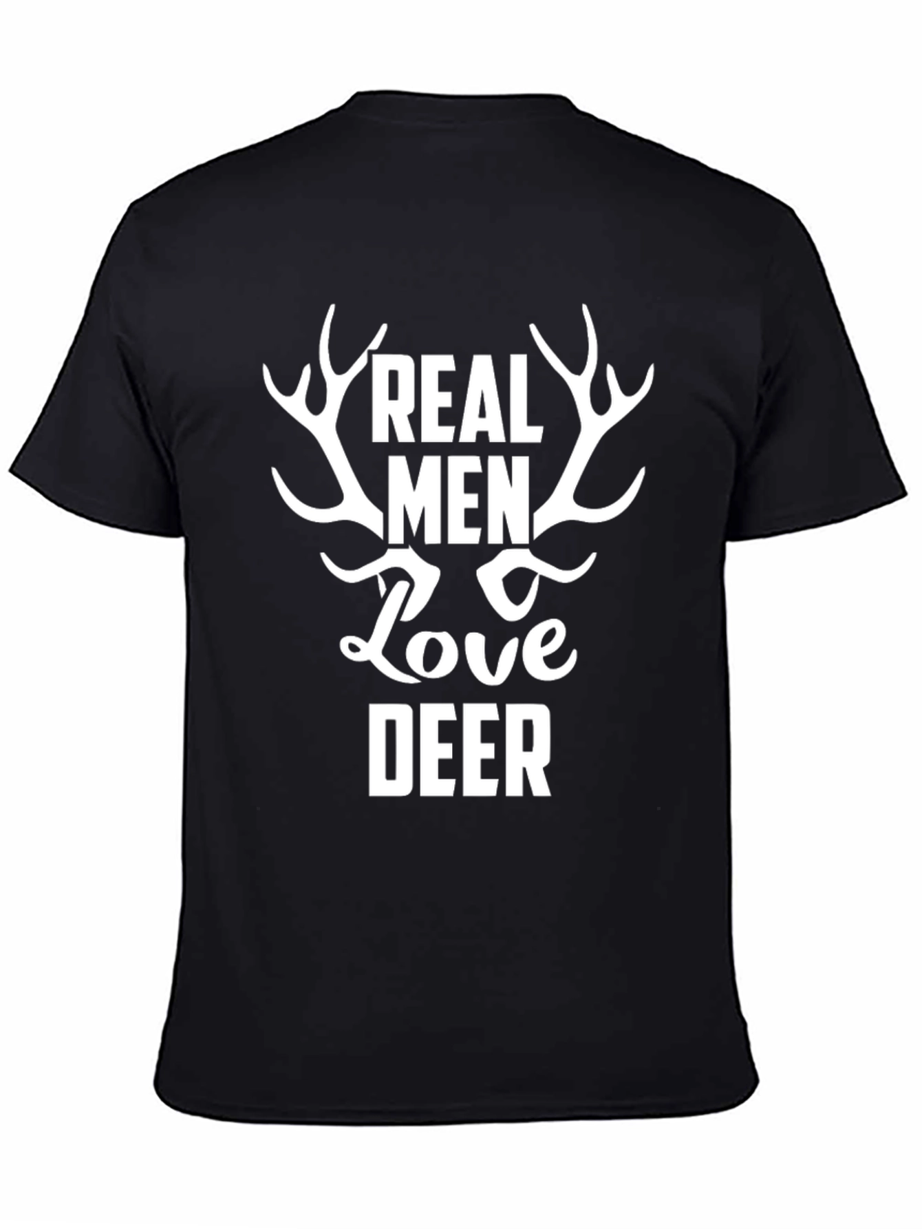 Real Men Love Deer Graphic T-Shirt