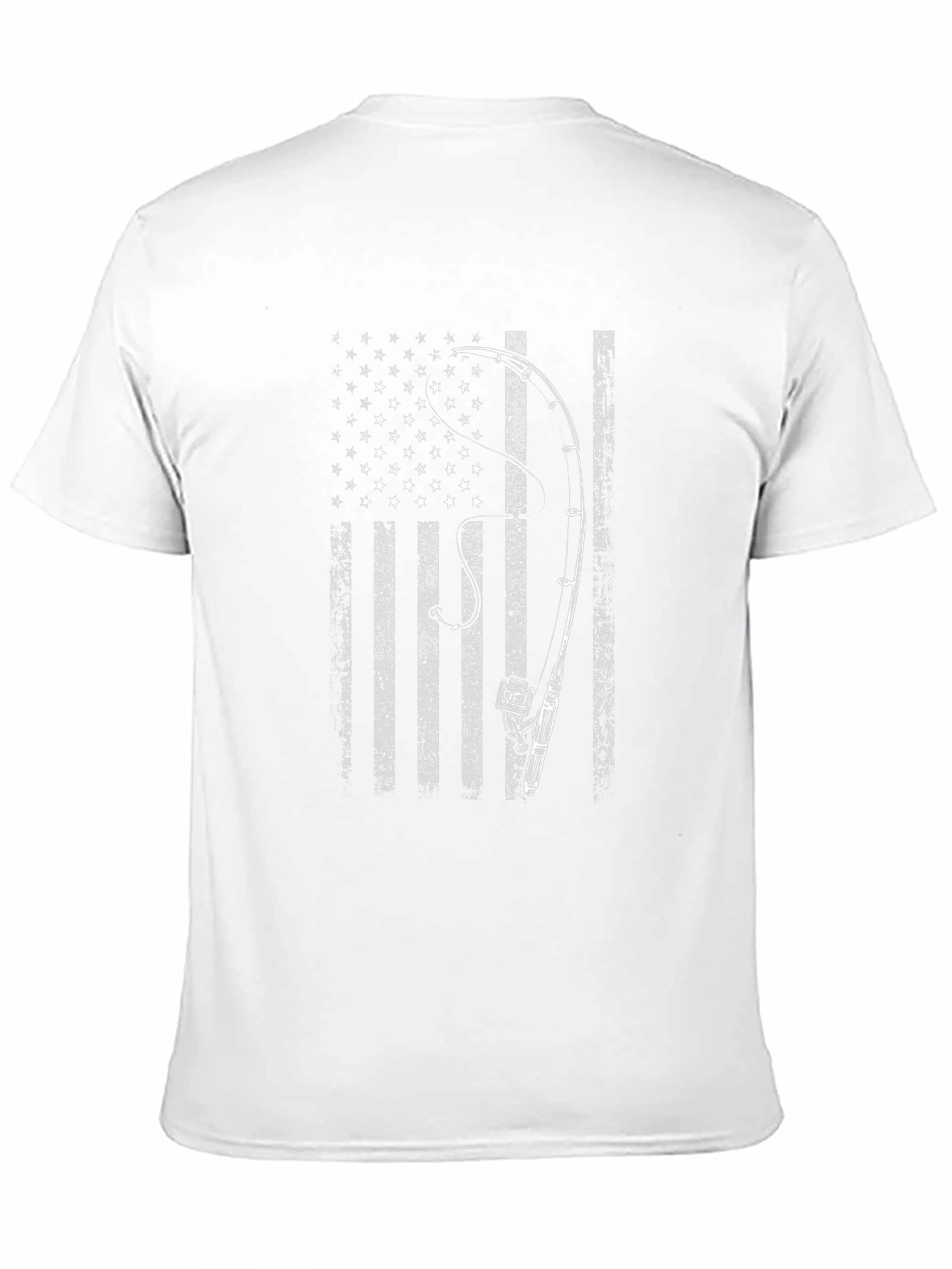 American Flag Fishing Rod T-Shirt