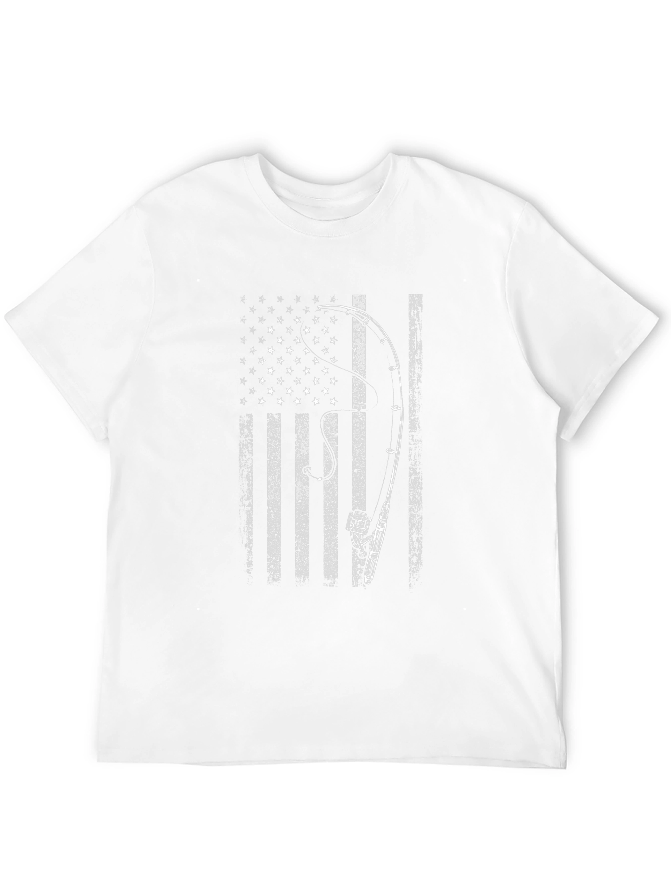 American Flag Fishing Rod T-Shirt