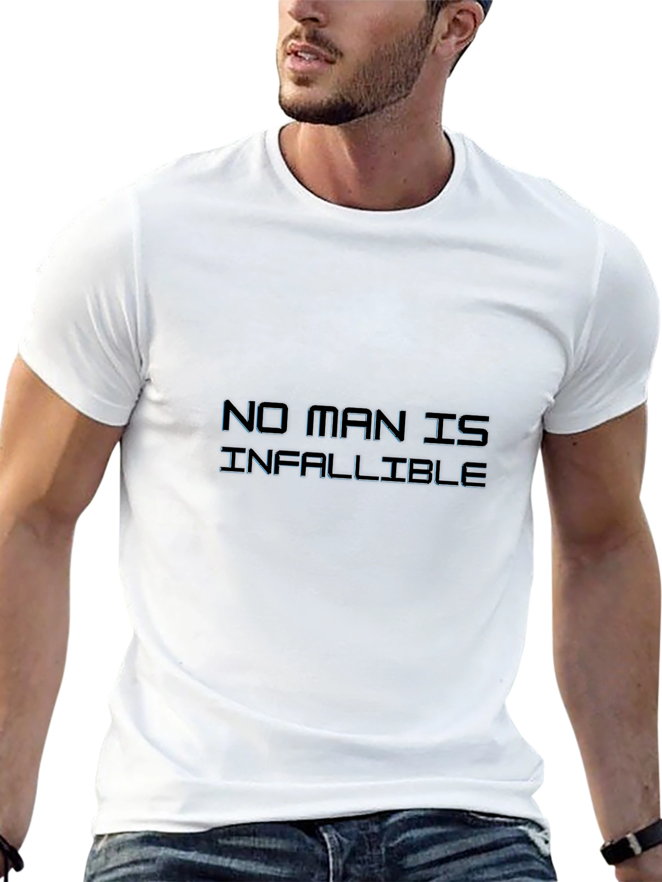 No Man is Infallible Black Graphic Tee