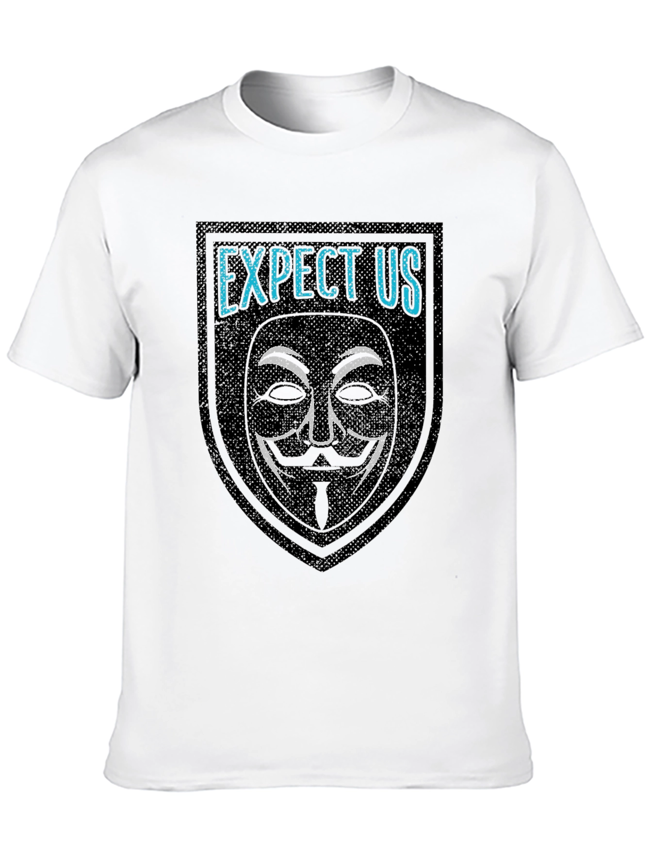 Expect Us Mask Graphic Black T-Shirt
