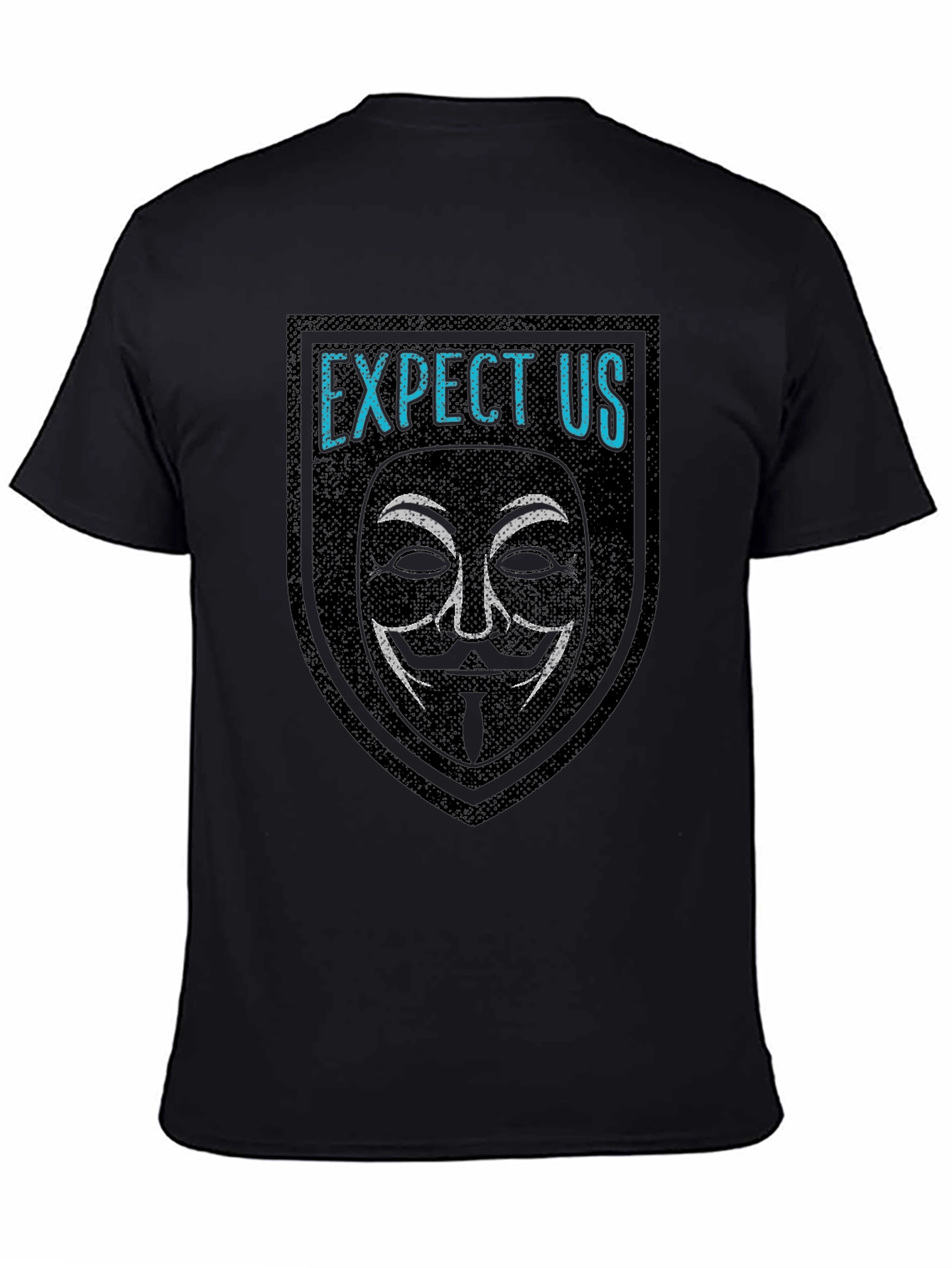 Expect Us Mask Graphic Black T-Shirt