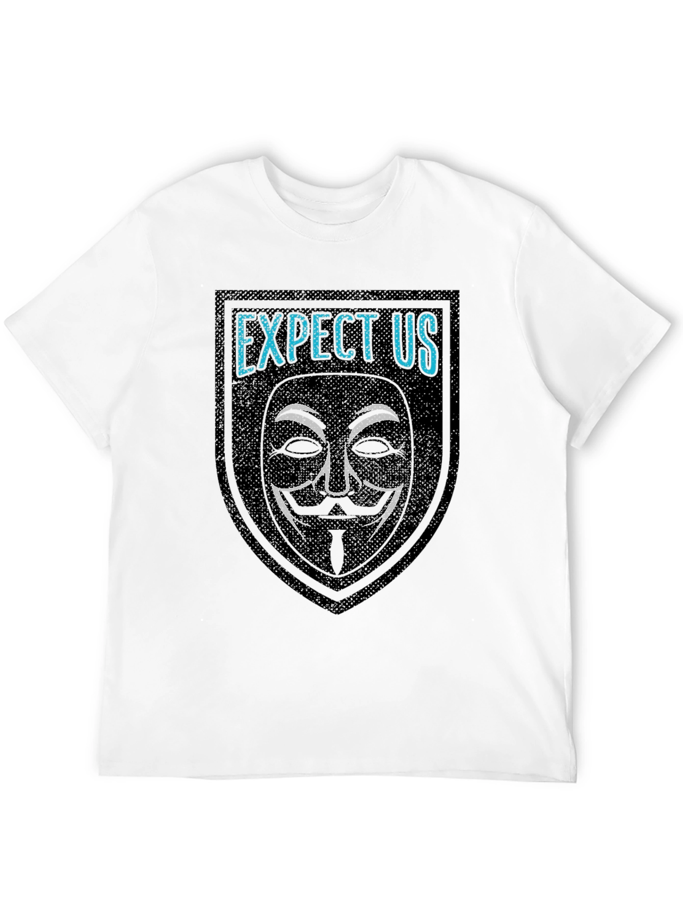 Expect Us Mask Graphic Black T-Shirt