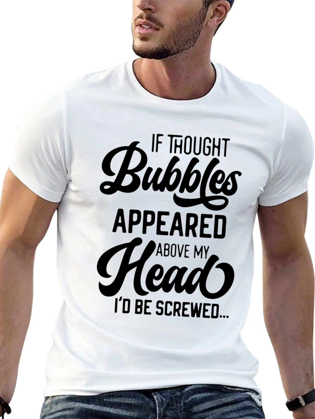Funny Graphic Tee - Thought Bubbles Screwed T-Shirt