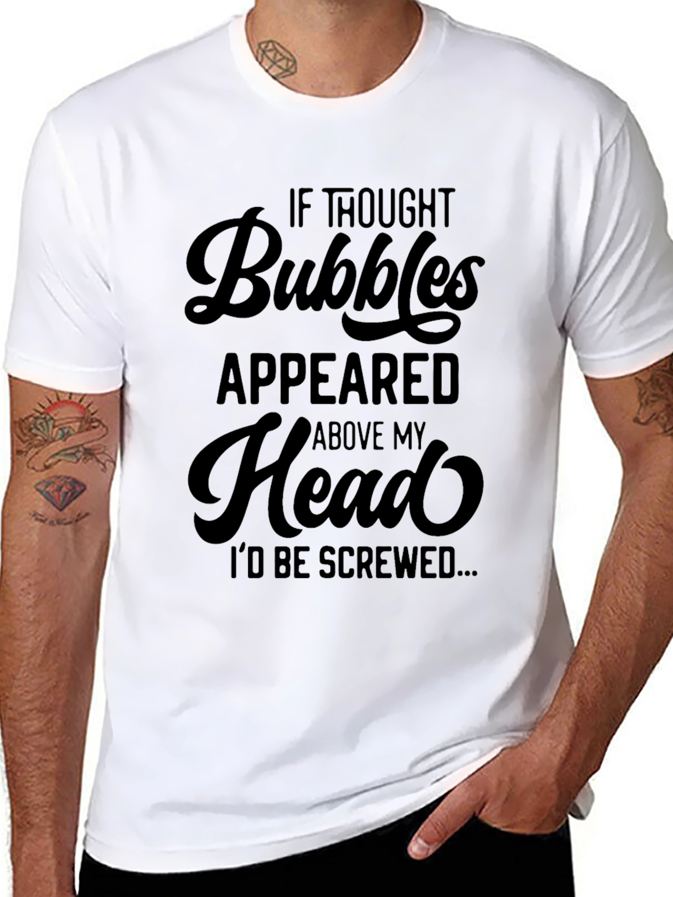 Funny Graphic Tee - Thought Bubbles Screwed T-Shirt