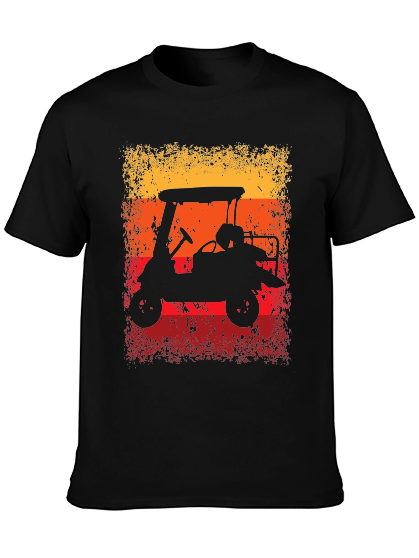 Retro Golf Cart Sunset Graphic Tee