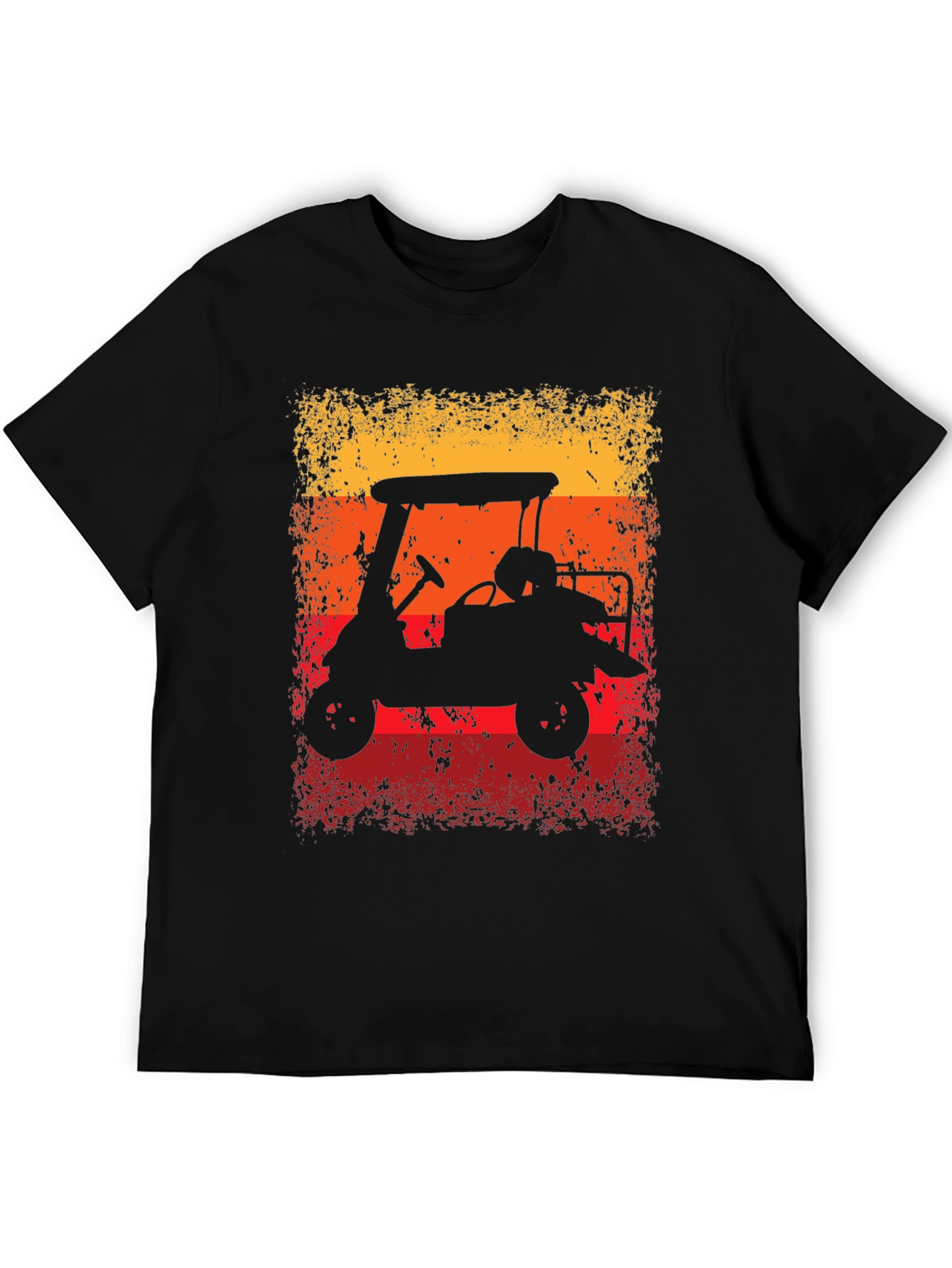 Retro Golf Cart Sunset Graphic Tee