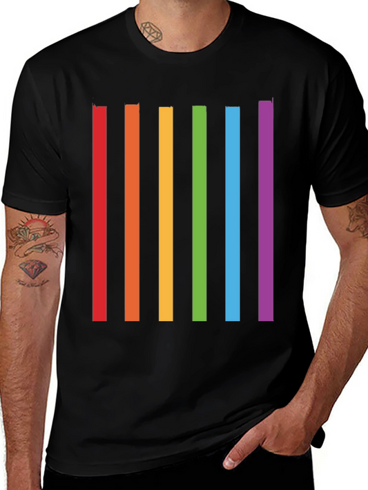 Rainbow Stripes Graphic T-Shirt