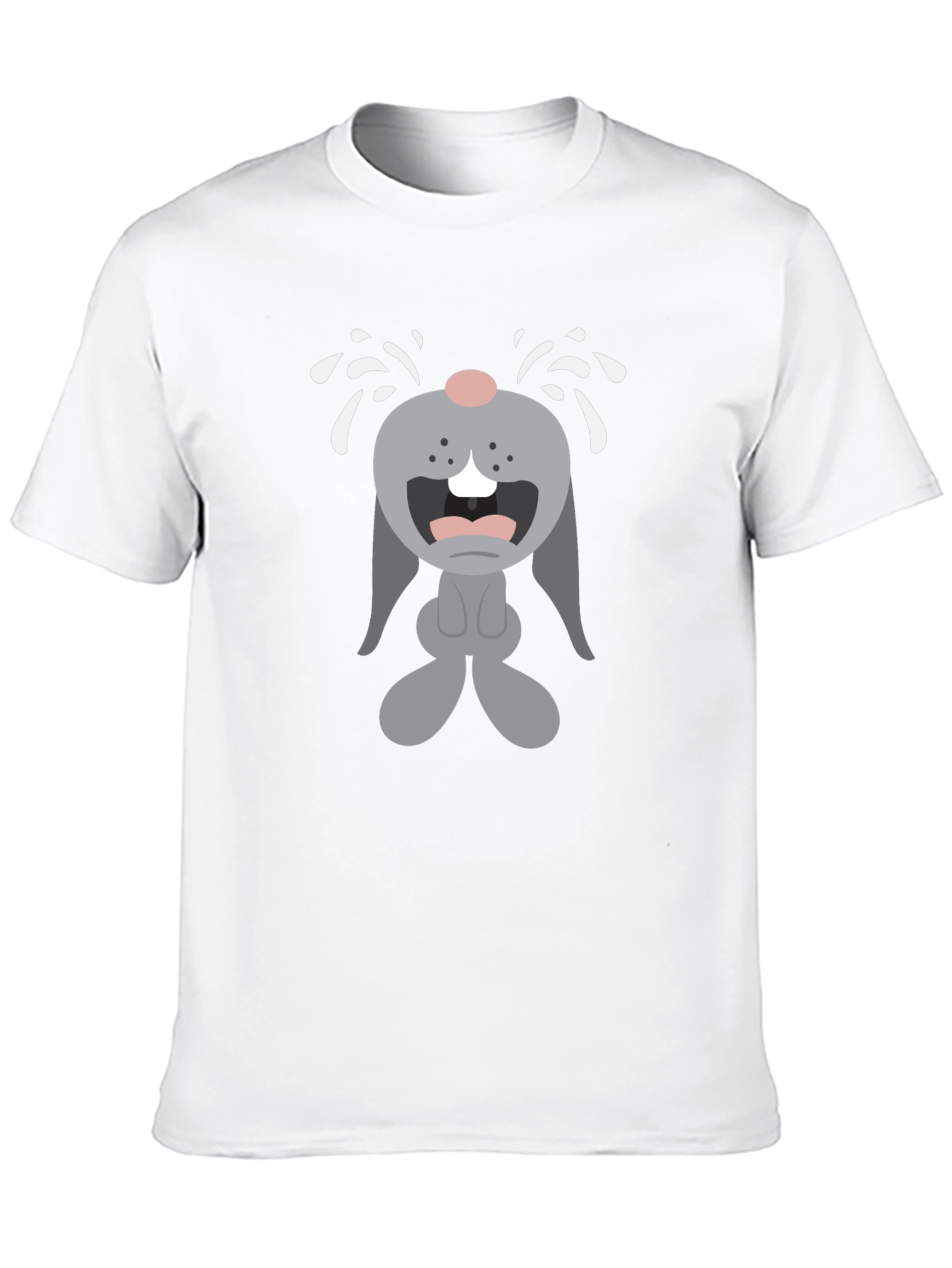 Crybaby Bunny Graphic Tee - Black Cotton T-Shirt