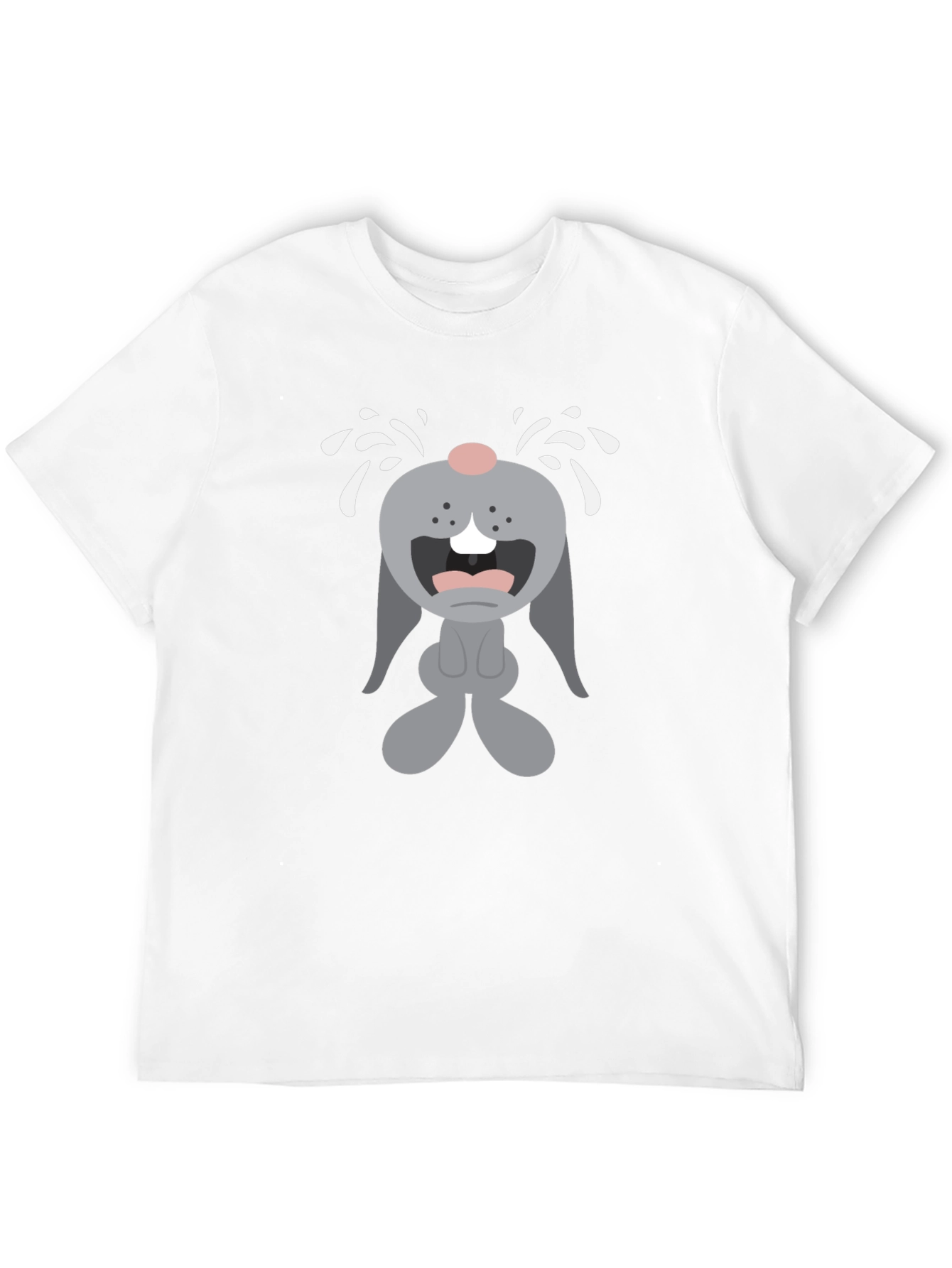 Crybaby Bunny Graphic Tee - Black Cotton T-Shirt