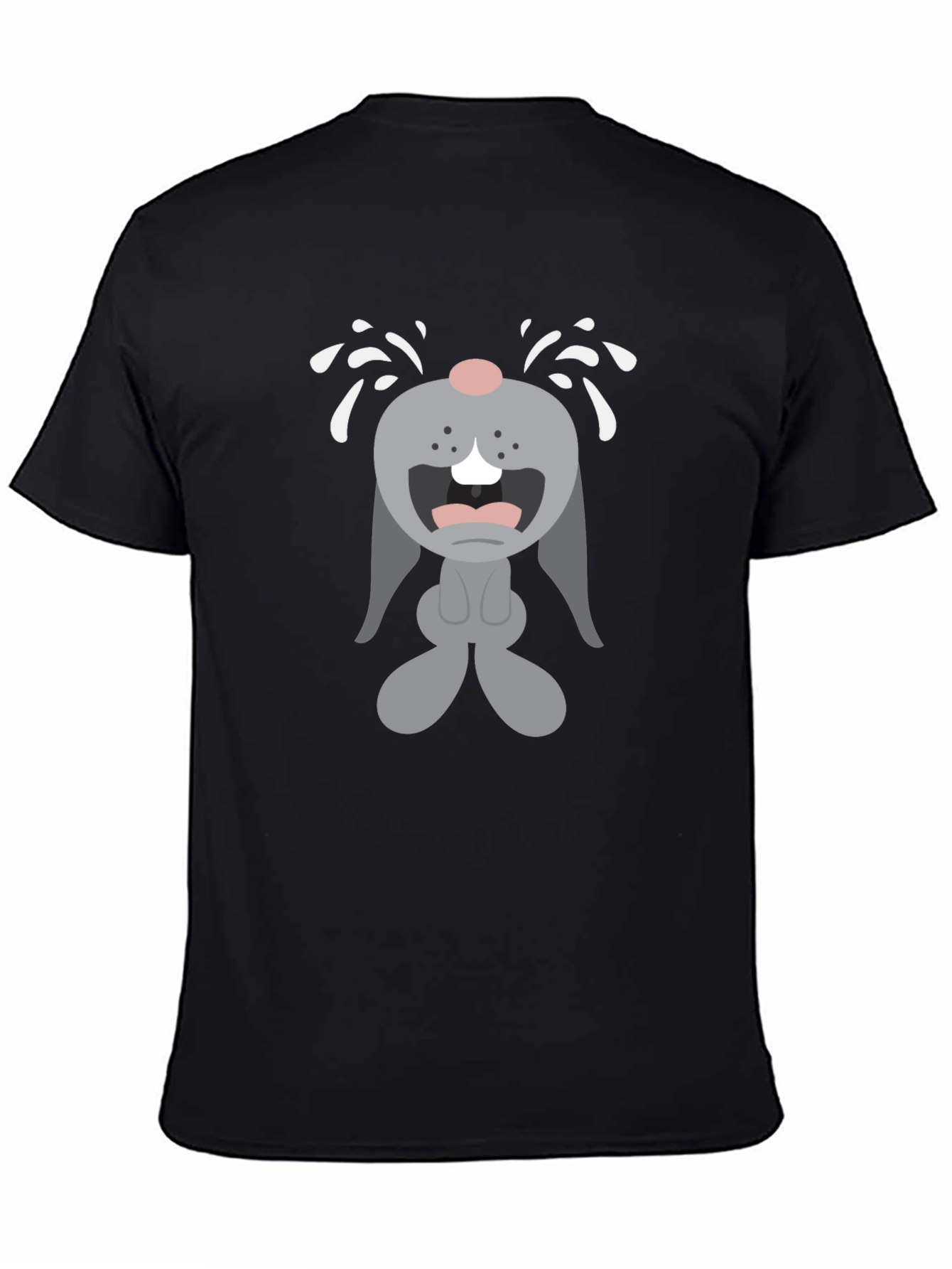 Crybaby Bunny Graphic Tee - Black Cotton T-Shirt