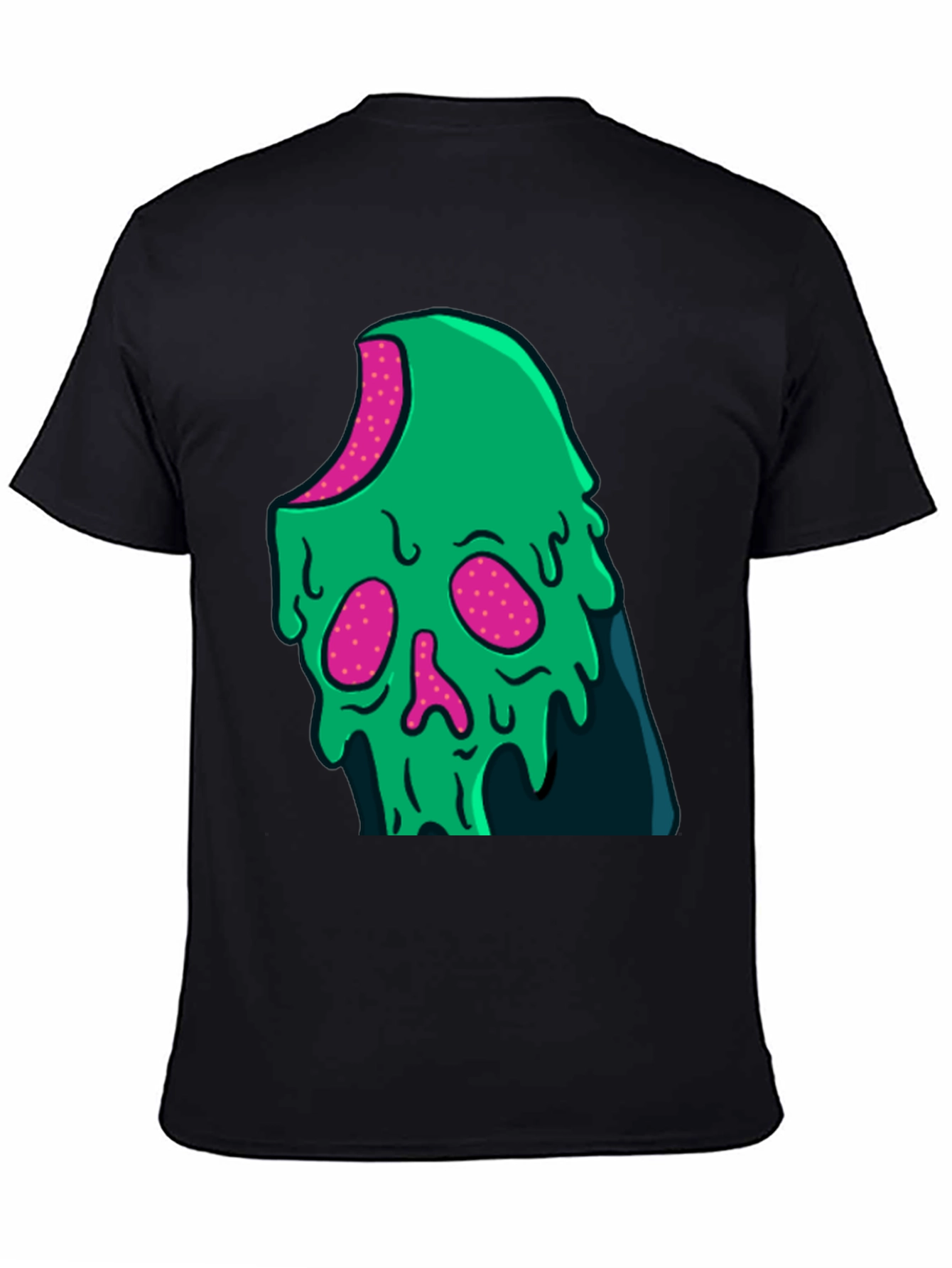 Green Slime Skull Graphic Tee - Cool Casual Style