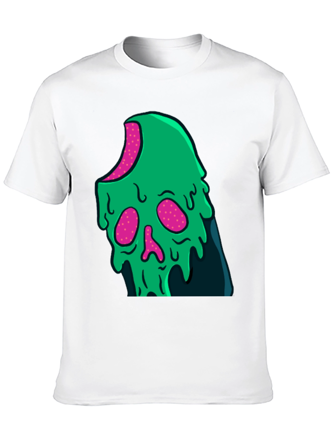 Green Slime Skull Graphic Tee - Cool Casual Style