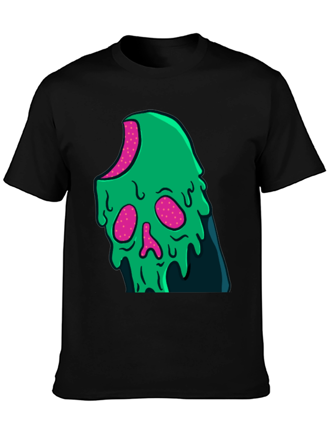 Green Slime Skull Graphic Tee - Cool Casual Style