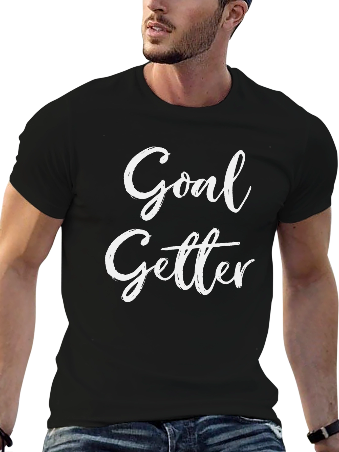 Goal Getter Black Graphic Tee