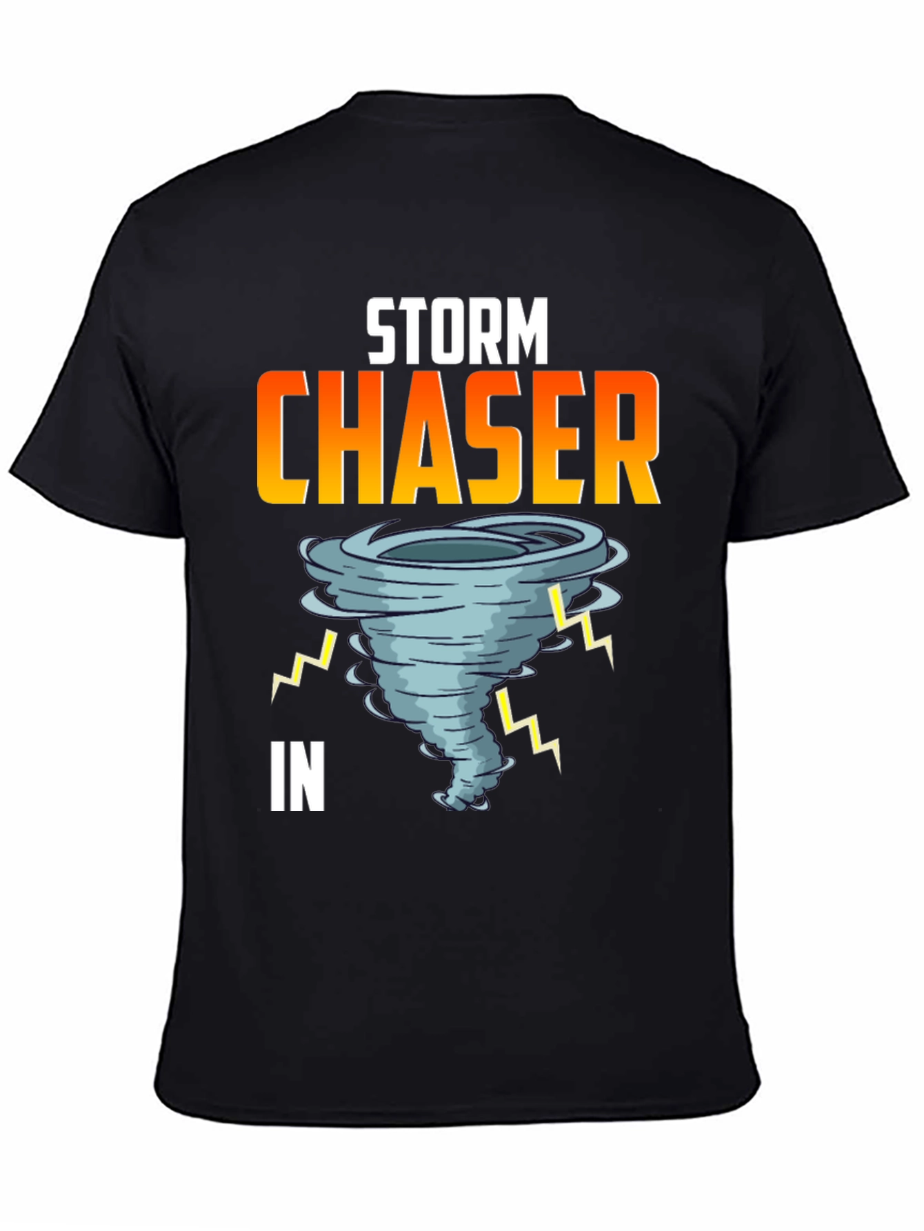 Storm Chaser Graphic Tee - Black Cotton T-Shirt