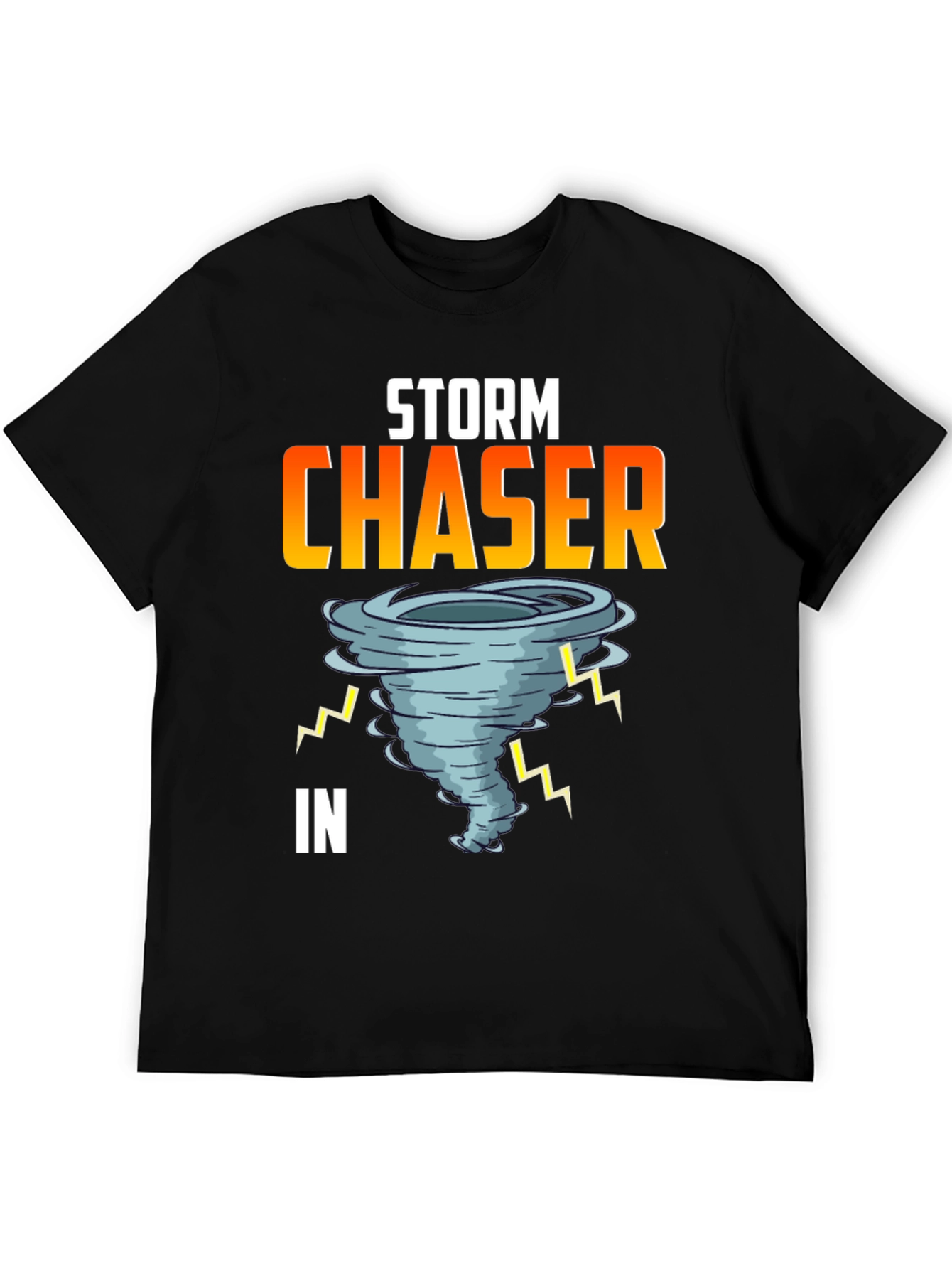 Storm Chaser Graphic Tee - Black Cotton T-Shirt