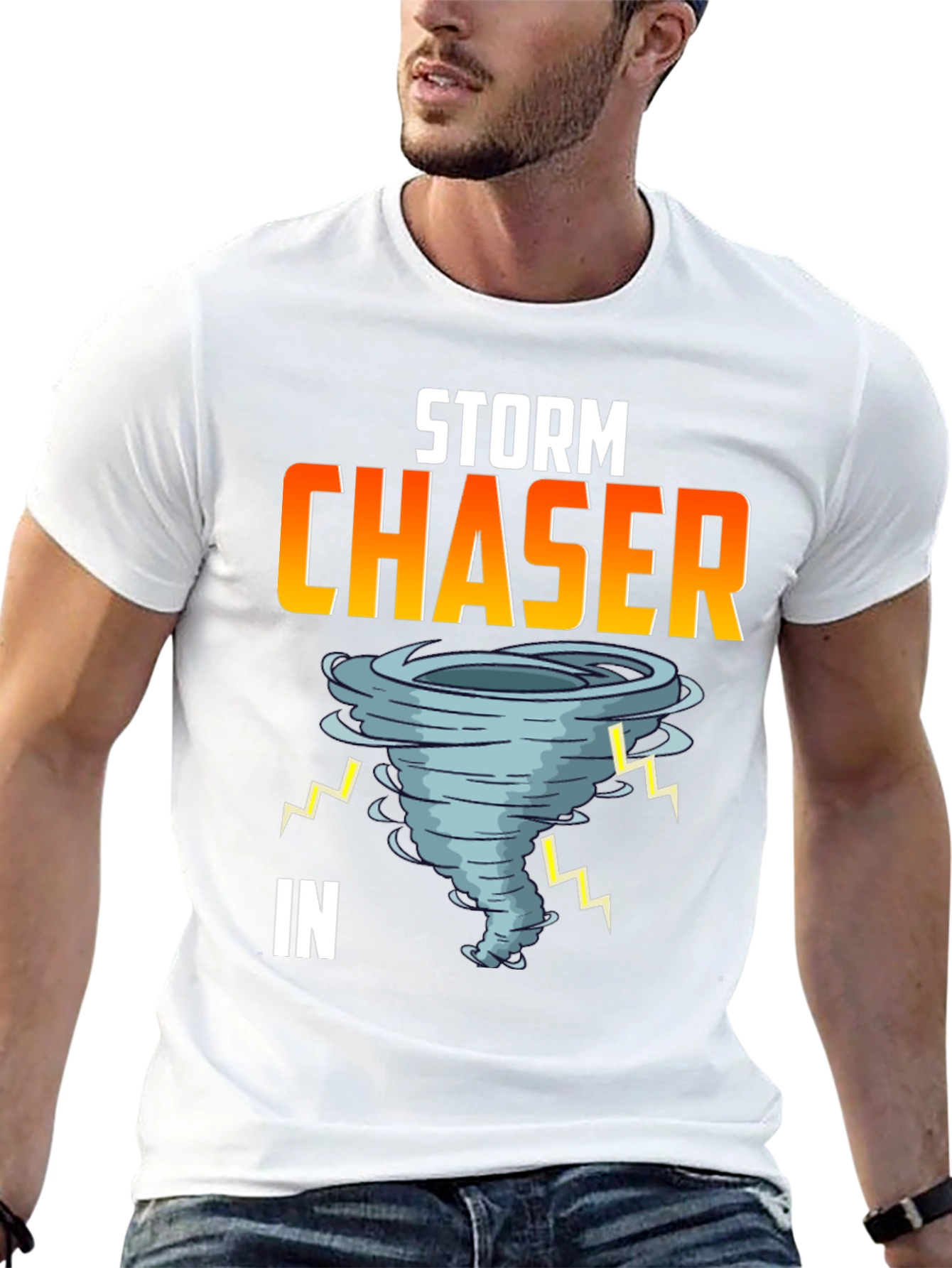 Storm Chaser Graphic Tee - Black Cotton T-Shirt