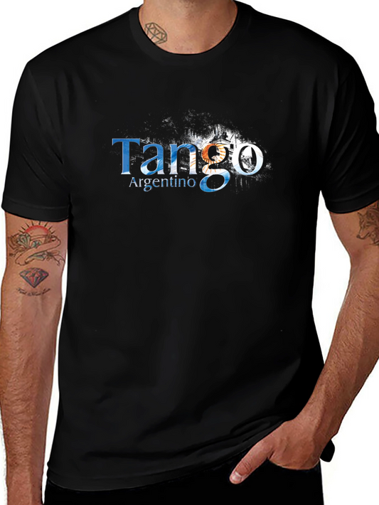 Tango Argentino Mens Black Graphic Tee