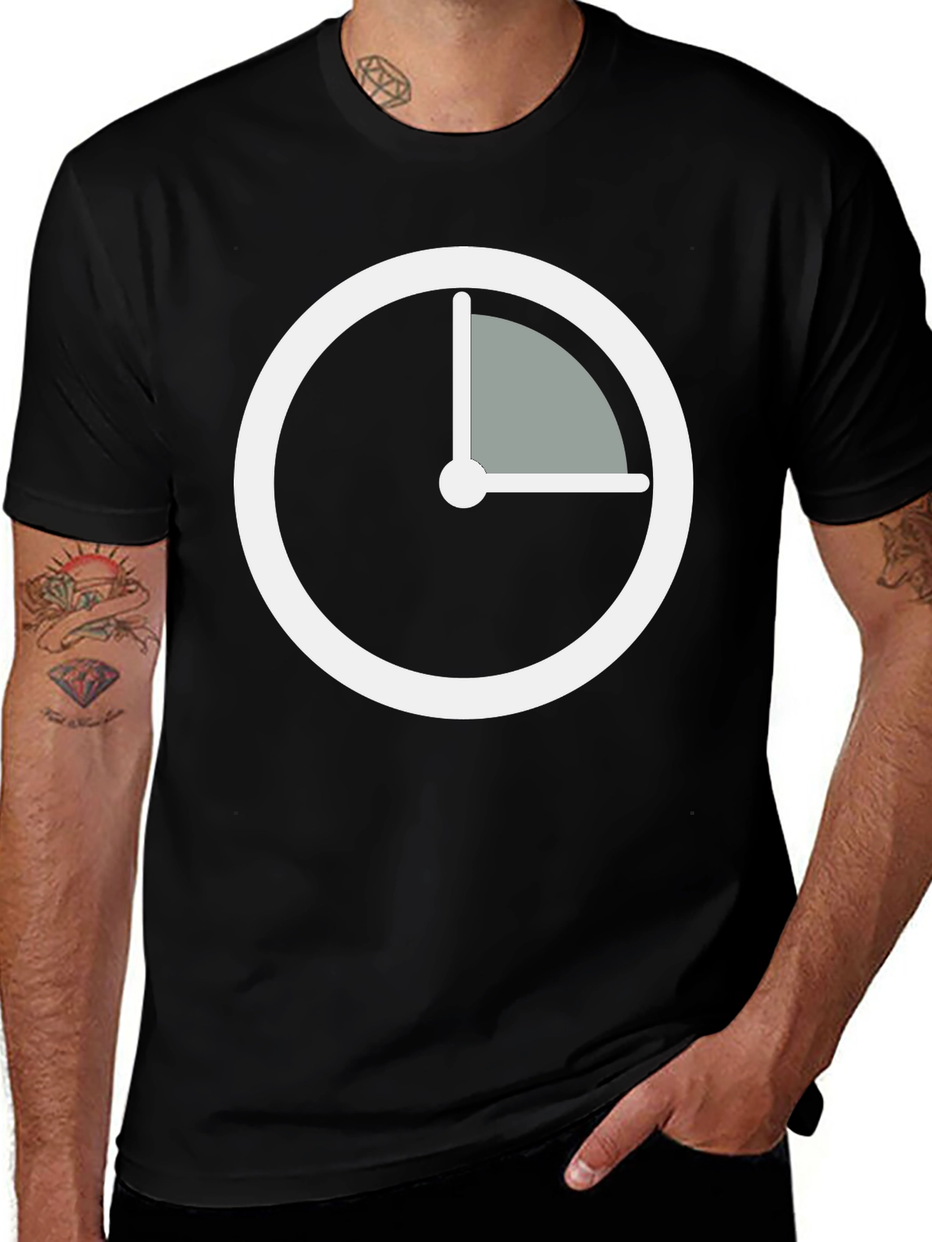 Modern Time Black T-Shirt