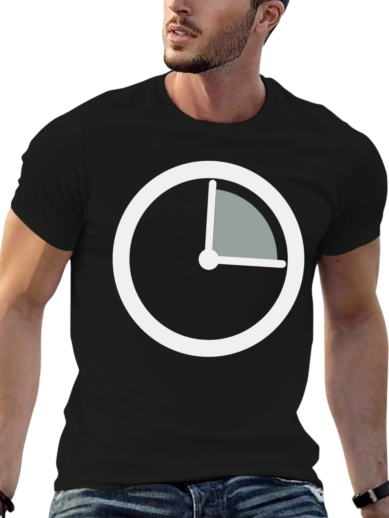 Modern Time Black T-Shirt